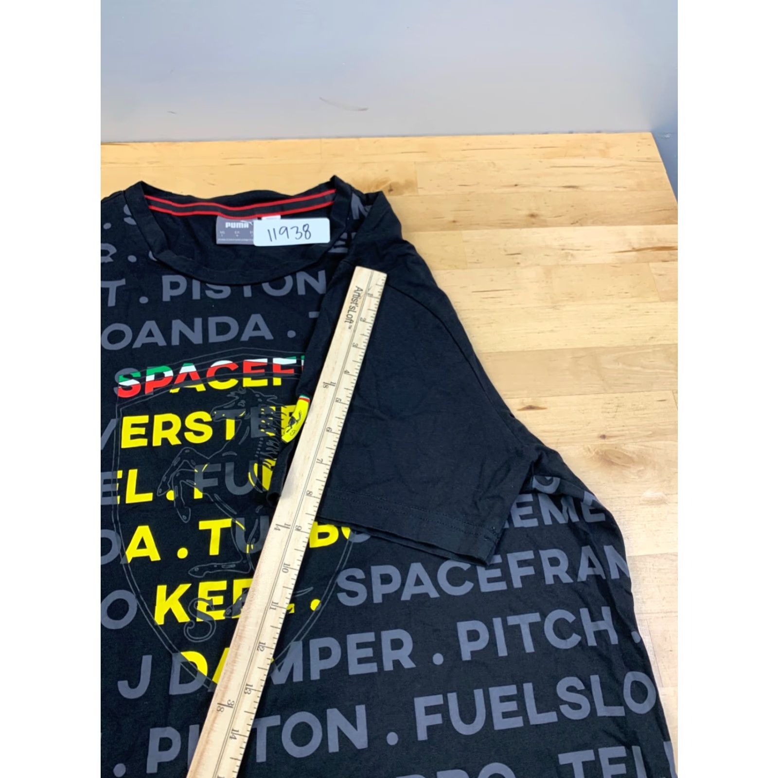 Puma Puma Ferrari Shirt Mens L Black Logo Short Sleeve Crew Neck Knit Cotton T-Shirt Cars Sports Vintage: No Size US L / EU 52-54 / 3 - 4 Thumbnail