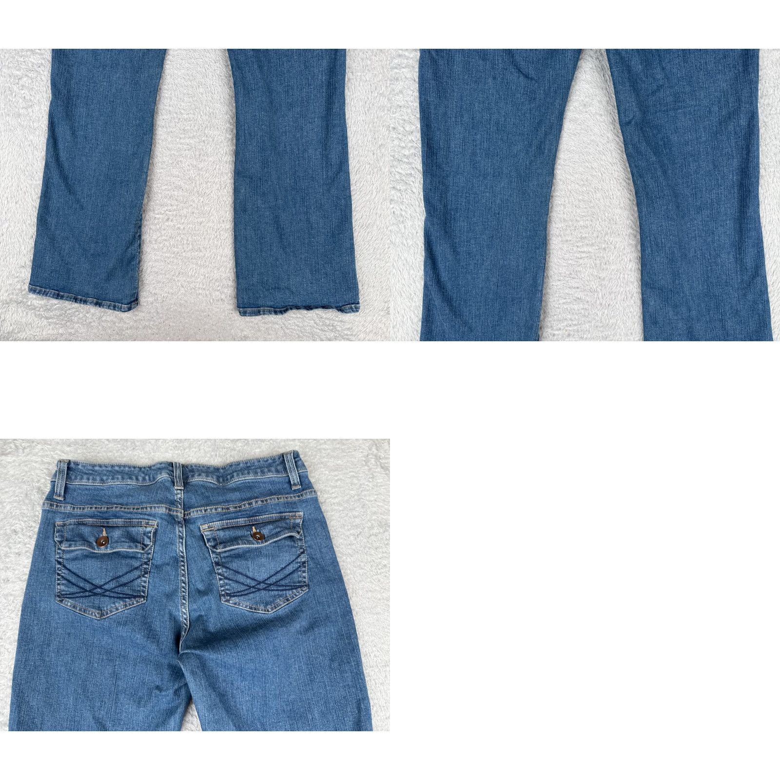 Lee Lee Jeans Women Boots Cut Denim 29x30 Blue Mid Rise 10 Regular Inseam 30 5-Pocket Cotton Blend Vintage No - Size 32" / US 10 / IT 46 - 10 Thumbnail