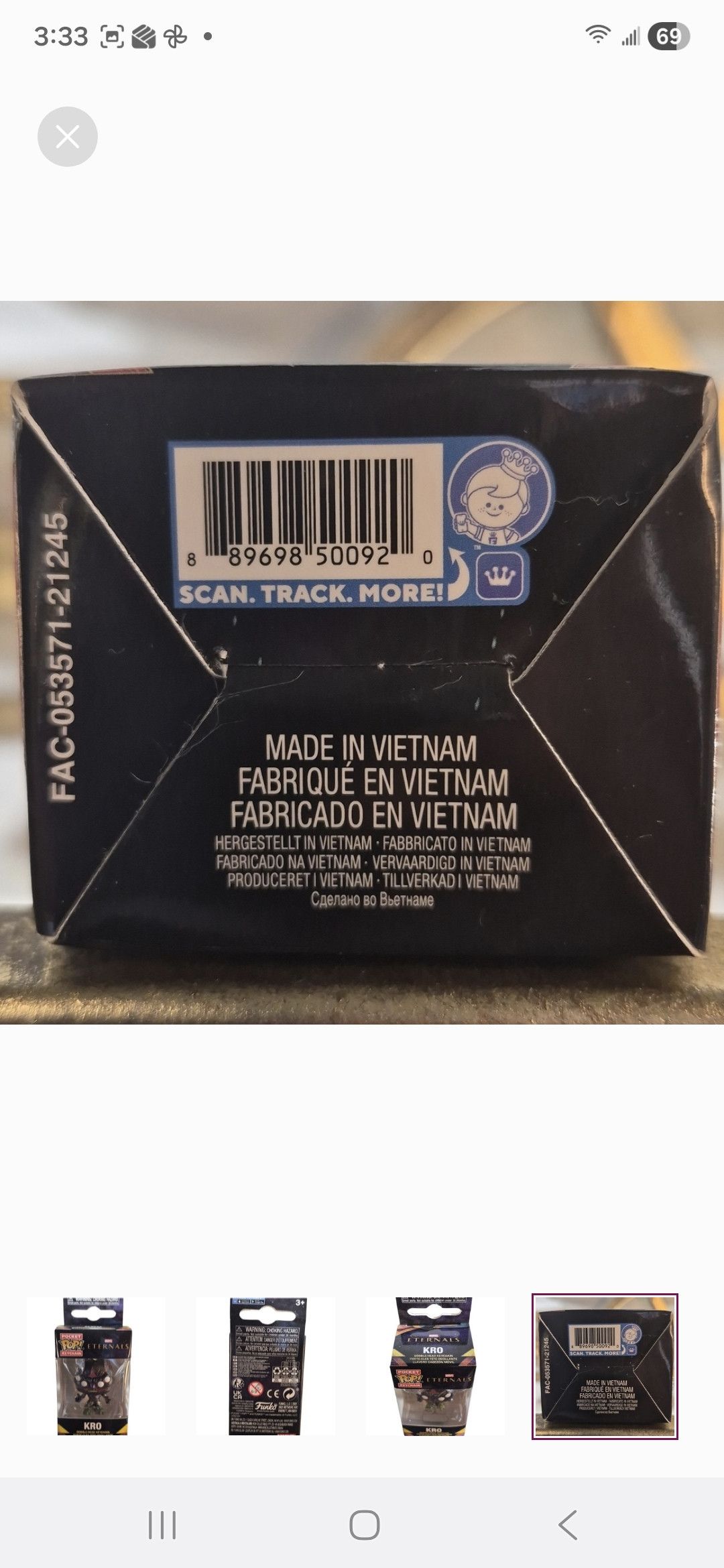 Other Funko × Marvel Eternals Kro Pocket POP Keychain Size ONE SIZE - 4 Thumbnail