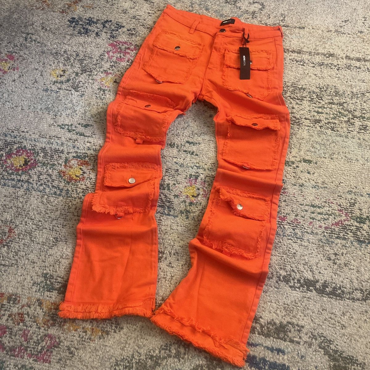 Fashion Nova FASHION NOVA stacked denim jeans sz 32 Size US 32 / EU 48 - 3 Thumbnail