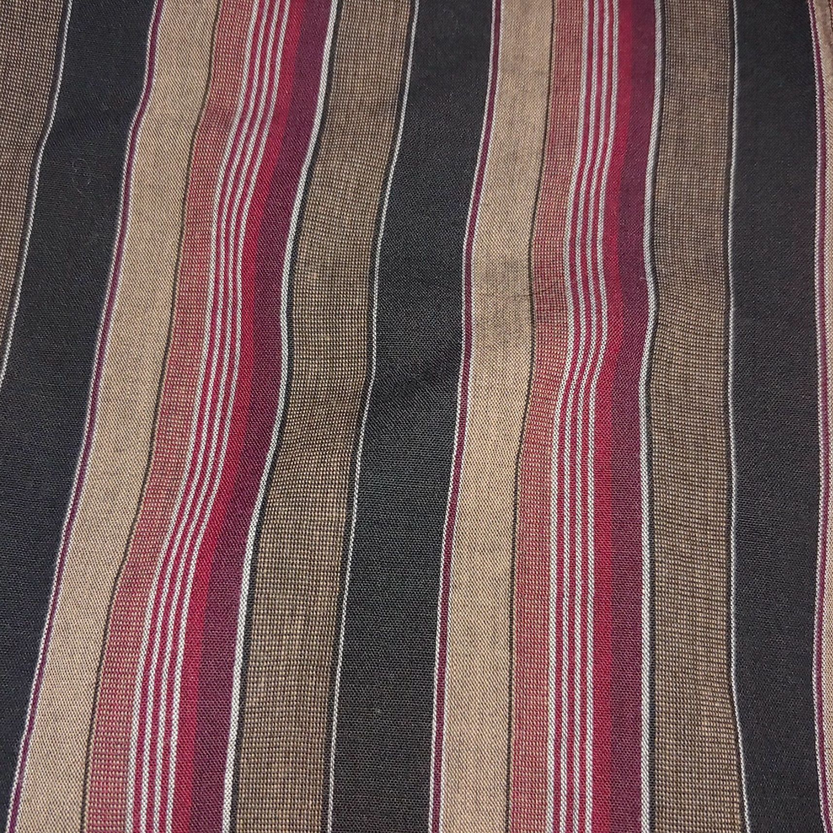 Wrangler Wrangler Western Shirt Large Brown Maroon Stripe Long Sleeve Pearl Snap Cowboy Mens Size US L / EU 52-54 / 3 - 8 Thumbnail