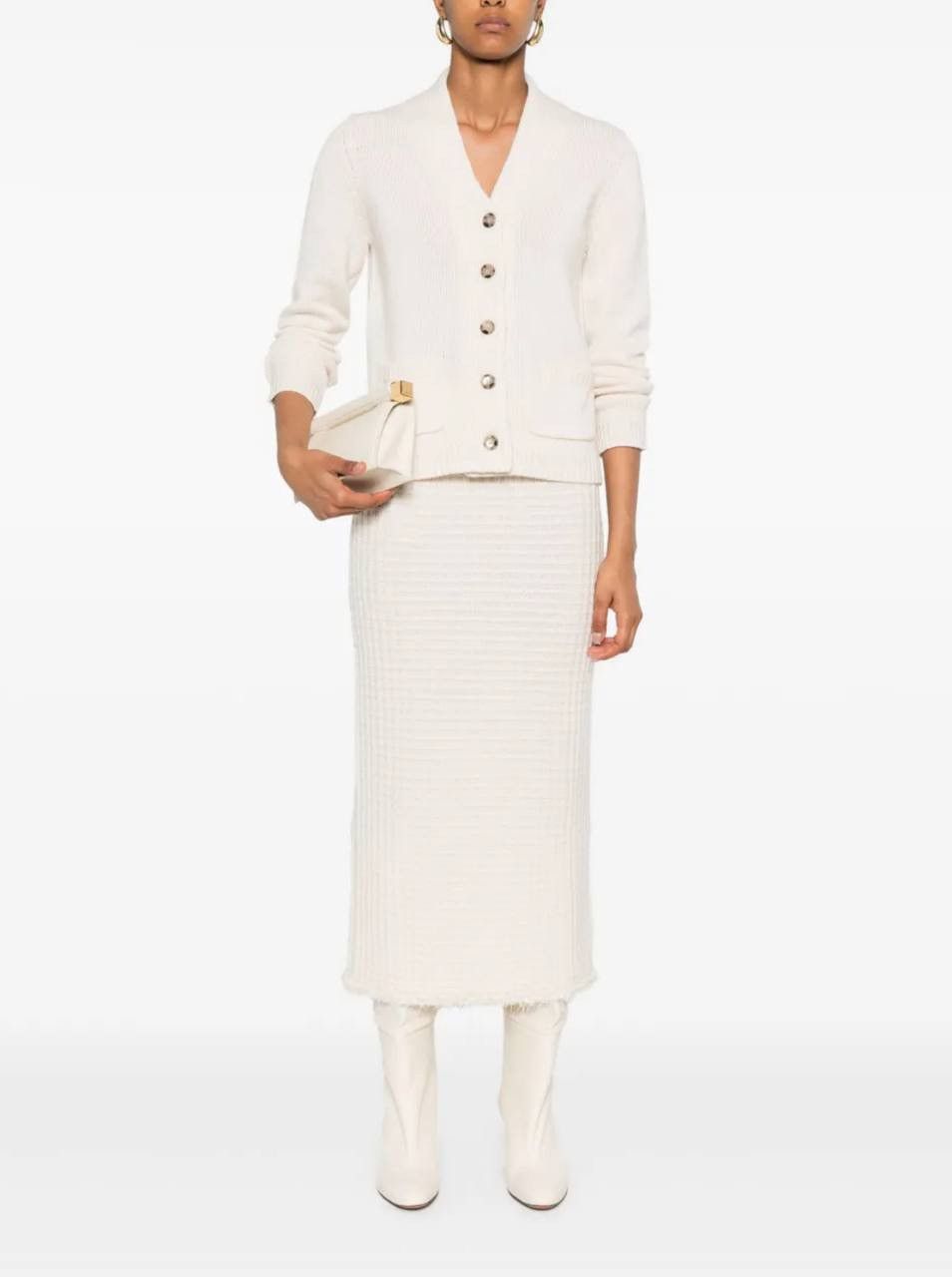 Allude RRP $599 ALLUDE CASHMERE/WOOL BUTTON PATCH POCKETS CARDIGAN Size XS / US 0-2 / IT 36-38 - 3 Thumbnail