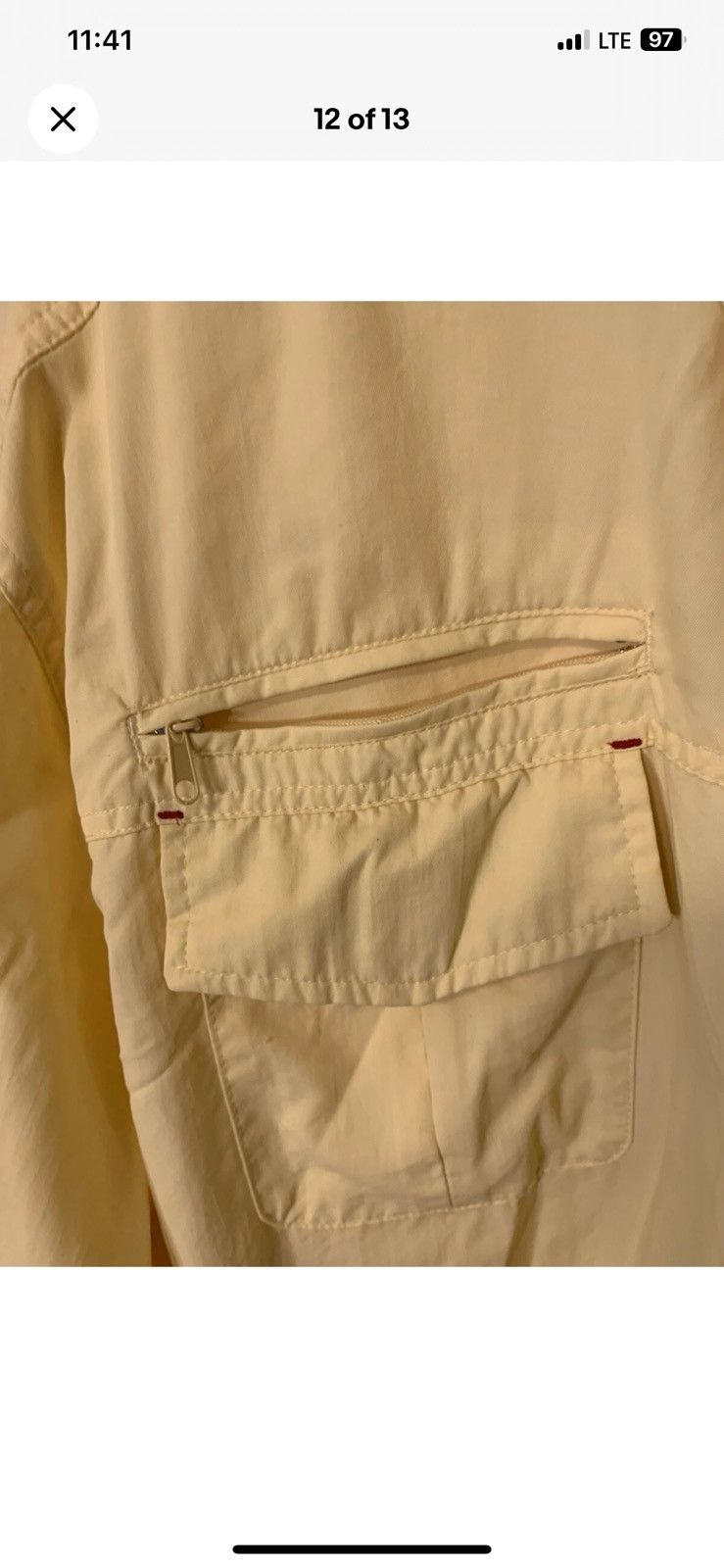 Dakota Grizzly Dakota Grizzly Mens Sz XL Button Shirt Yellow Zip Pockets Size US XL / EU 56 / 4 - 7 Thumbnail