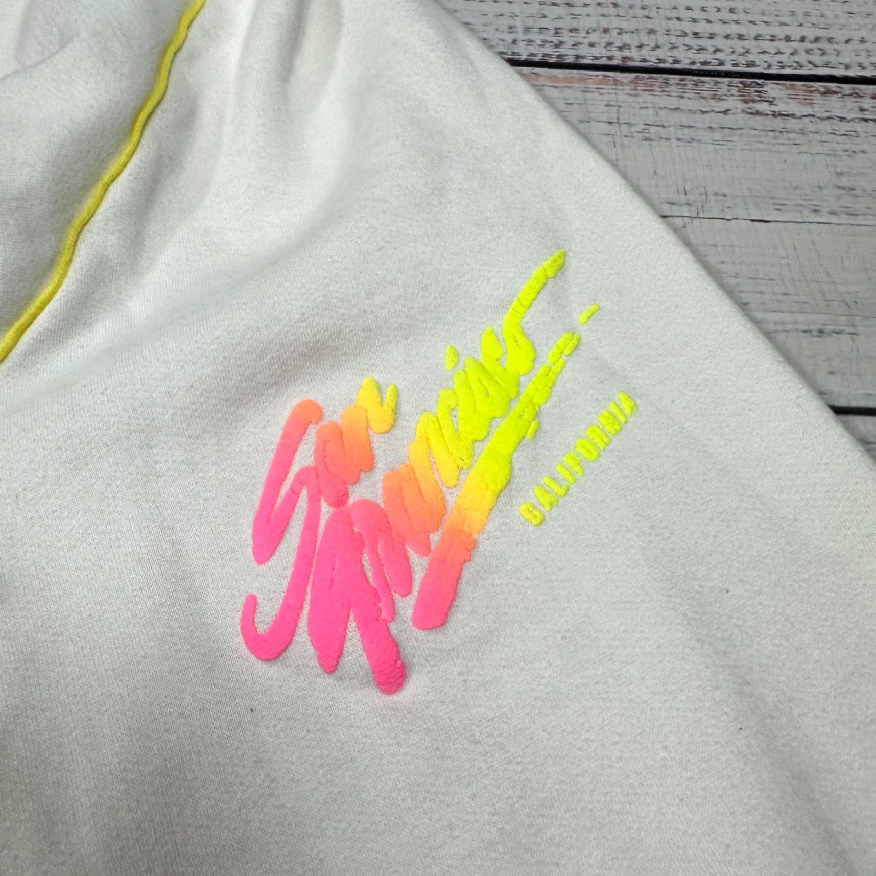Vintage Vintage 80's Womens Pullover Sweatshirt White XL San Francisco 3/4 Slvs 1/4 Zip Sweatshirt Size XL / US 12-14 / IT 48-50 - 7 Thumbnail