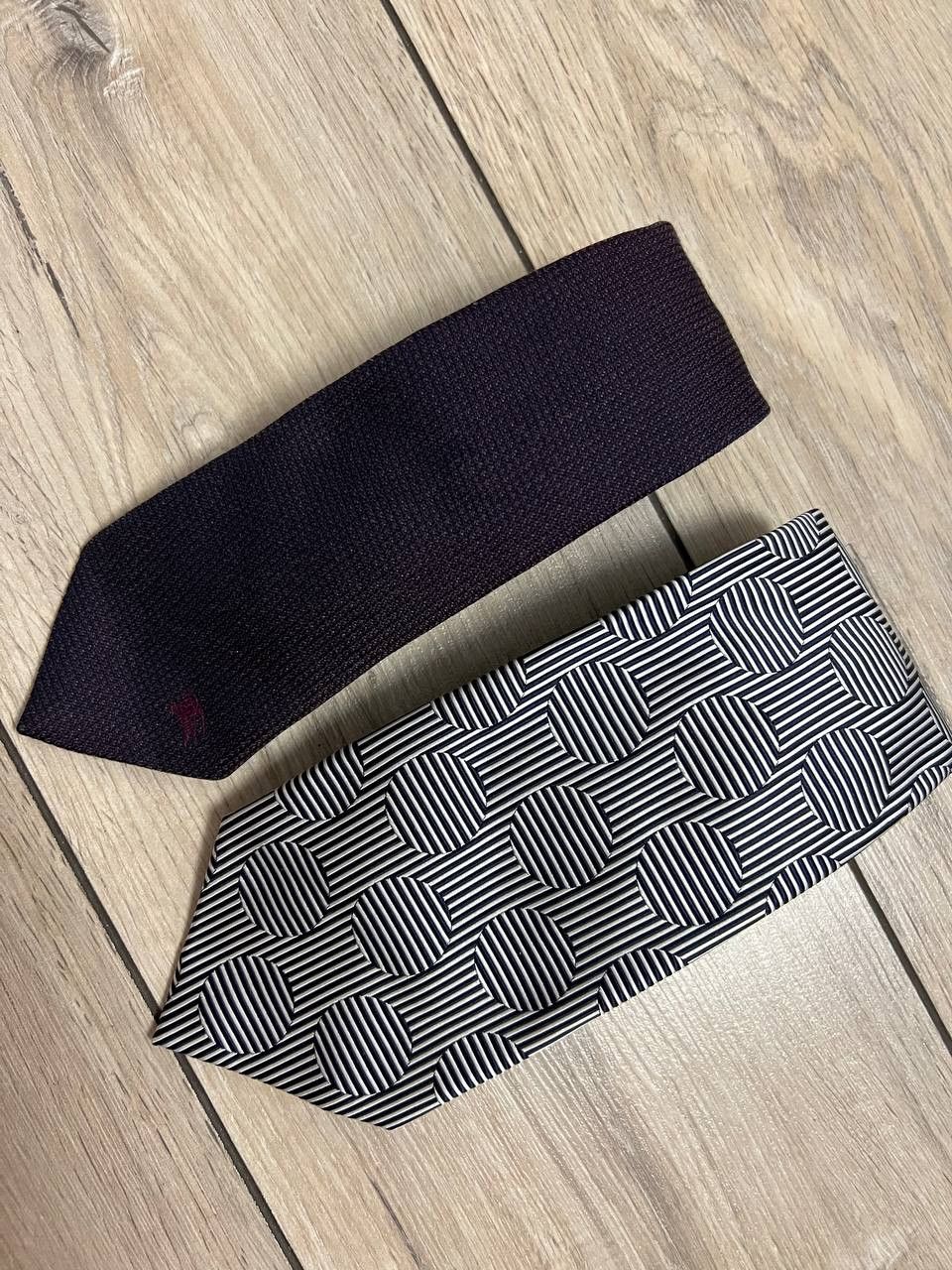 Burberry Lot of 2 Burberry London Tie Ties Hand Made Luxury Size ONE SIZE - 3 Thumbnail