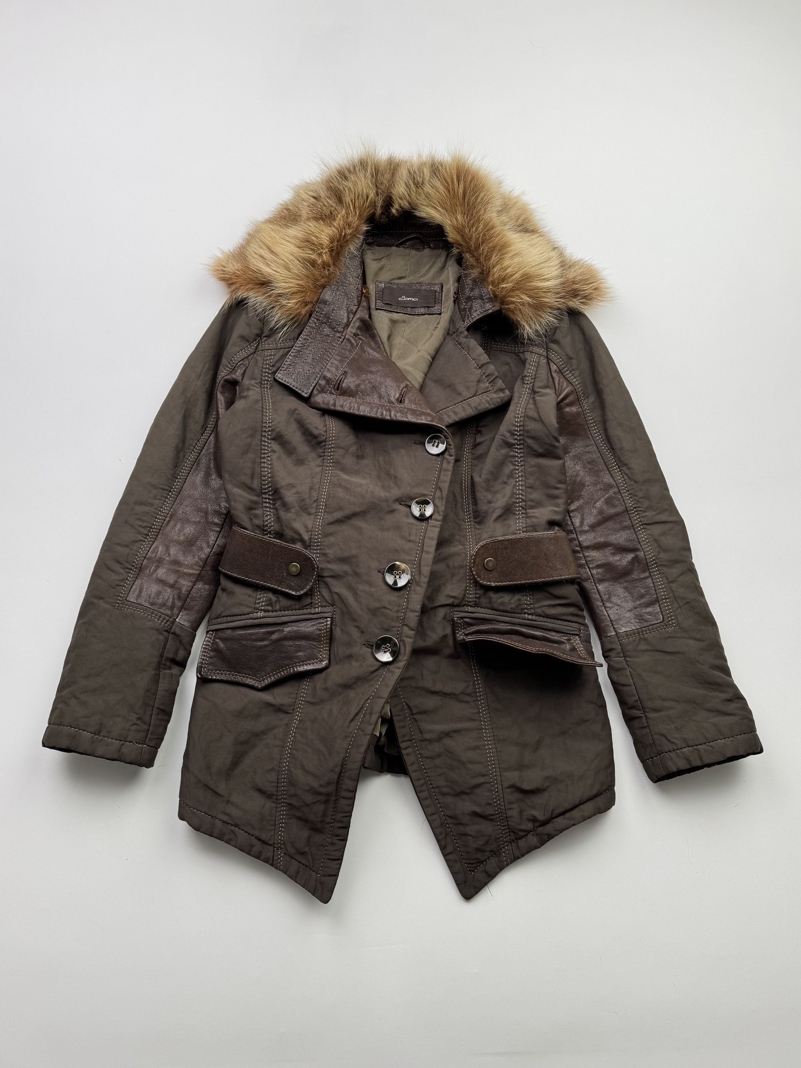 Vintage Vintage Jacket With Fur Neck Leather Details B295(V154)E2 Size M / US 6-8 / IT 42-44 - 1 Thumbnail