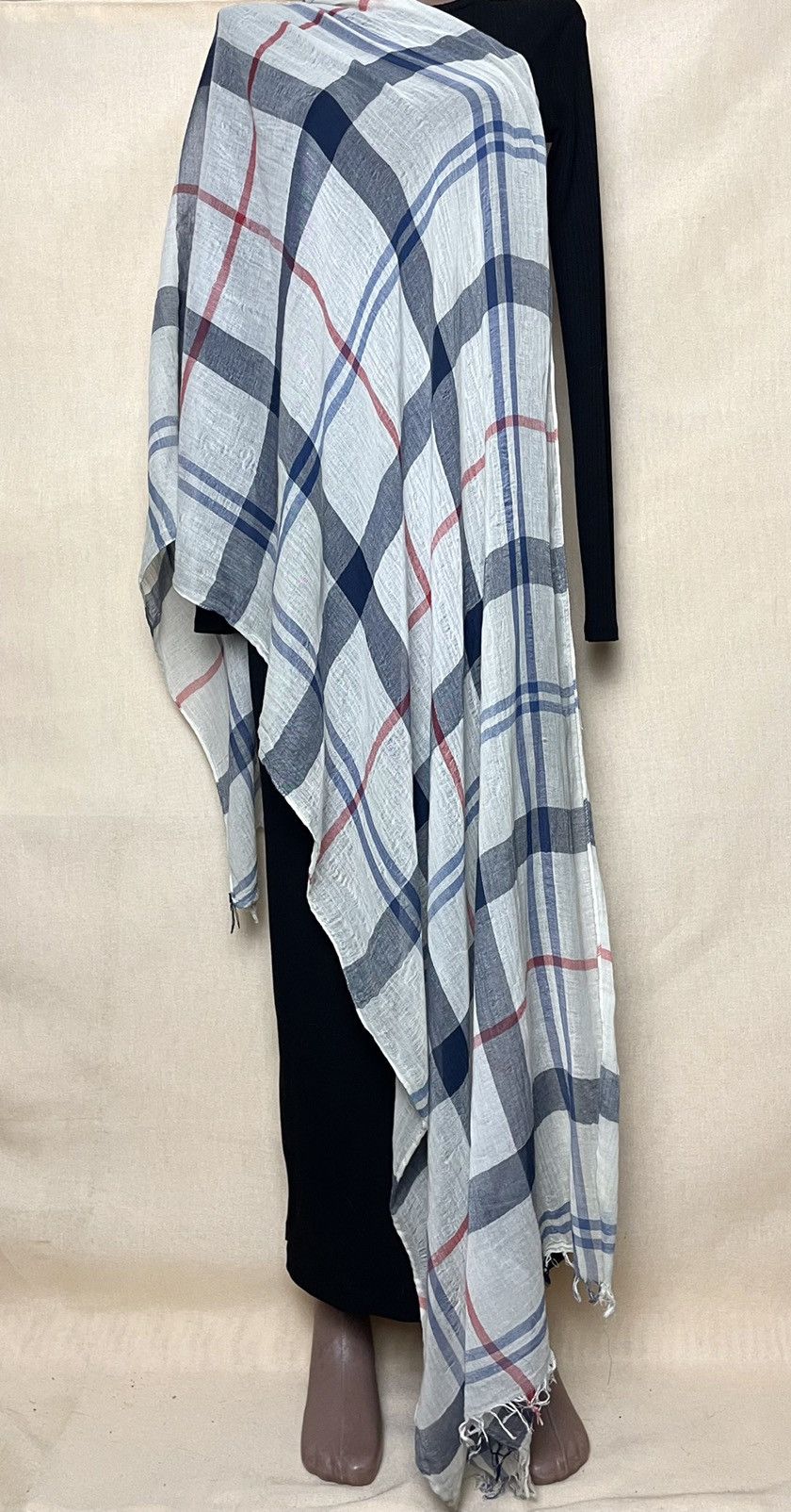 Barbour Barbour white tartan cotton scarf Size ONE SIZE - 3 Thumbnail