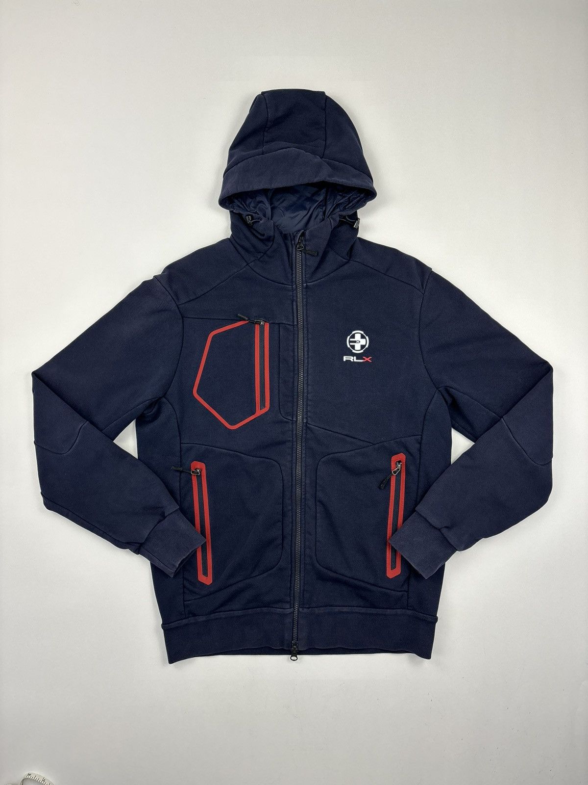 RLX Ralph Lauren × Vintage Navy Polo RLX Sport Ralph Lauren Tech Hoodie Size US M / EU 48-50 / 2 - 1 Thumbnail