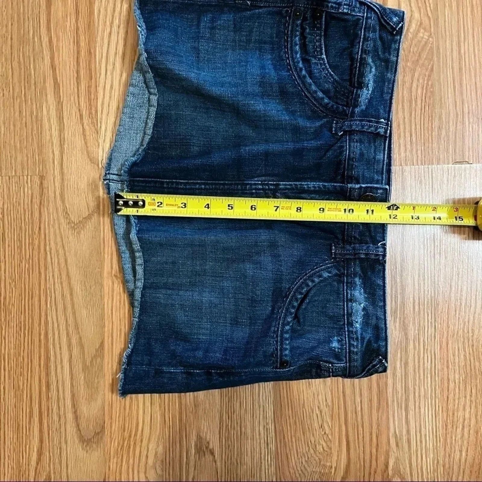 Express Express Vtg y2k Micro Mini Skirt Denim Jean Sz 6 Size 28" / US 6 / IT 42 - 9 Thumbnail
