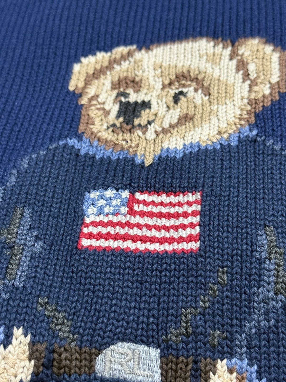 Polo Ralph Lauren POLO Bear 🇺🇸 Ralph Lauren sweater big logo USA flag Size US L / EU 52-54 / 3 - 2 Thumbnail
