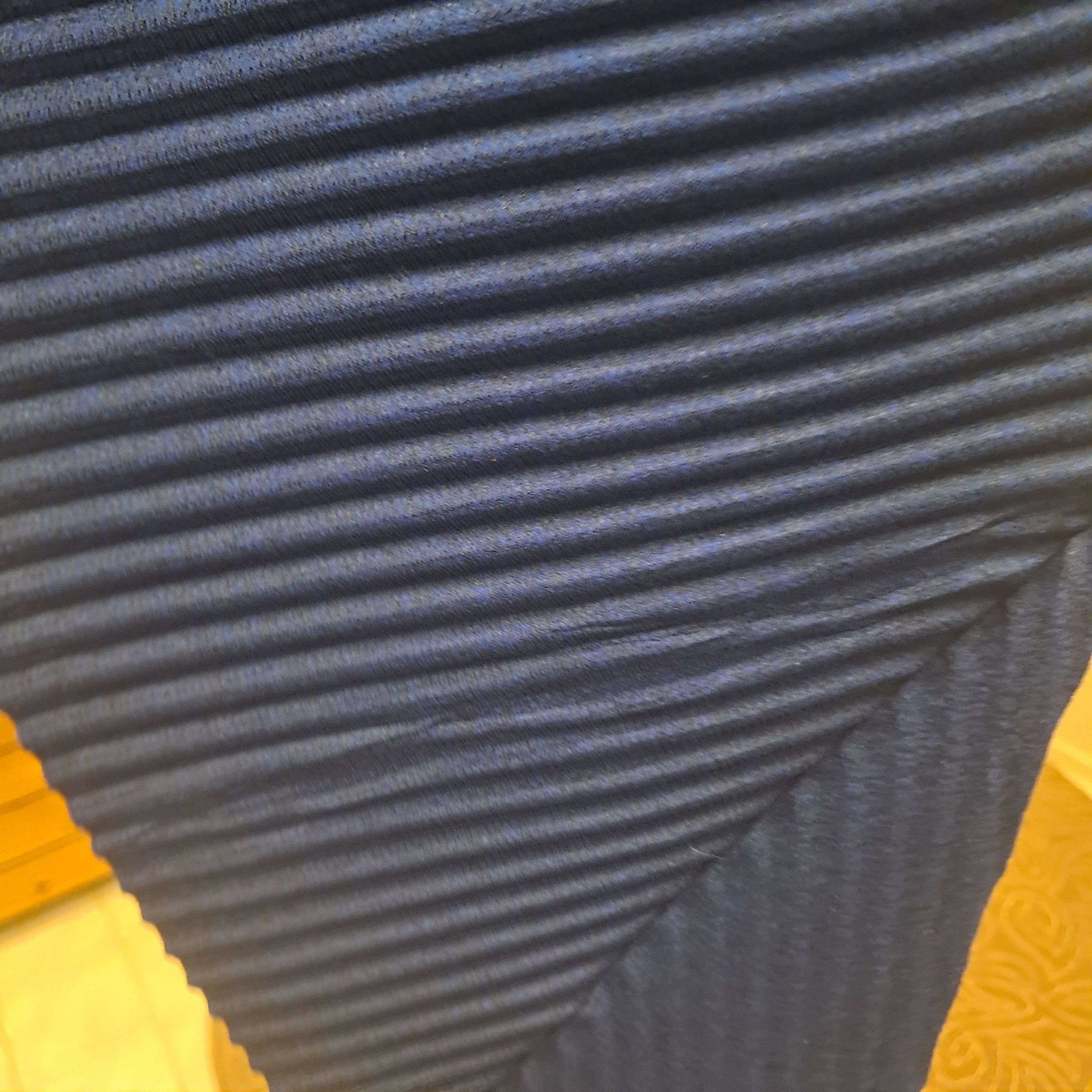 Blue pleated issey miyake hoodie