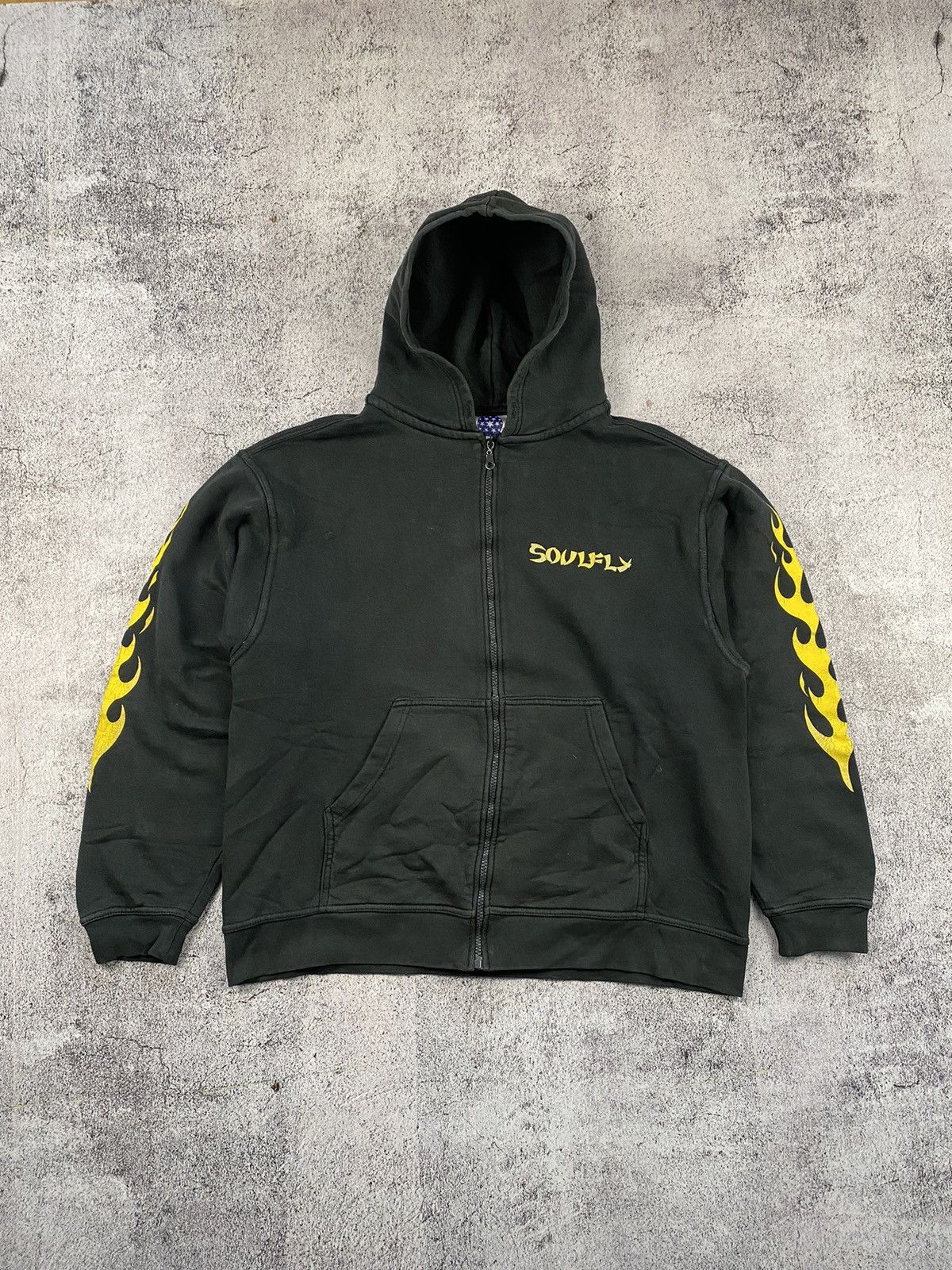 Band Tees Vintage 2005 Soulfly Fire Y2k full zip metal band hoodie Size US XL / EU 56 / 4 - 1 Thumbnail