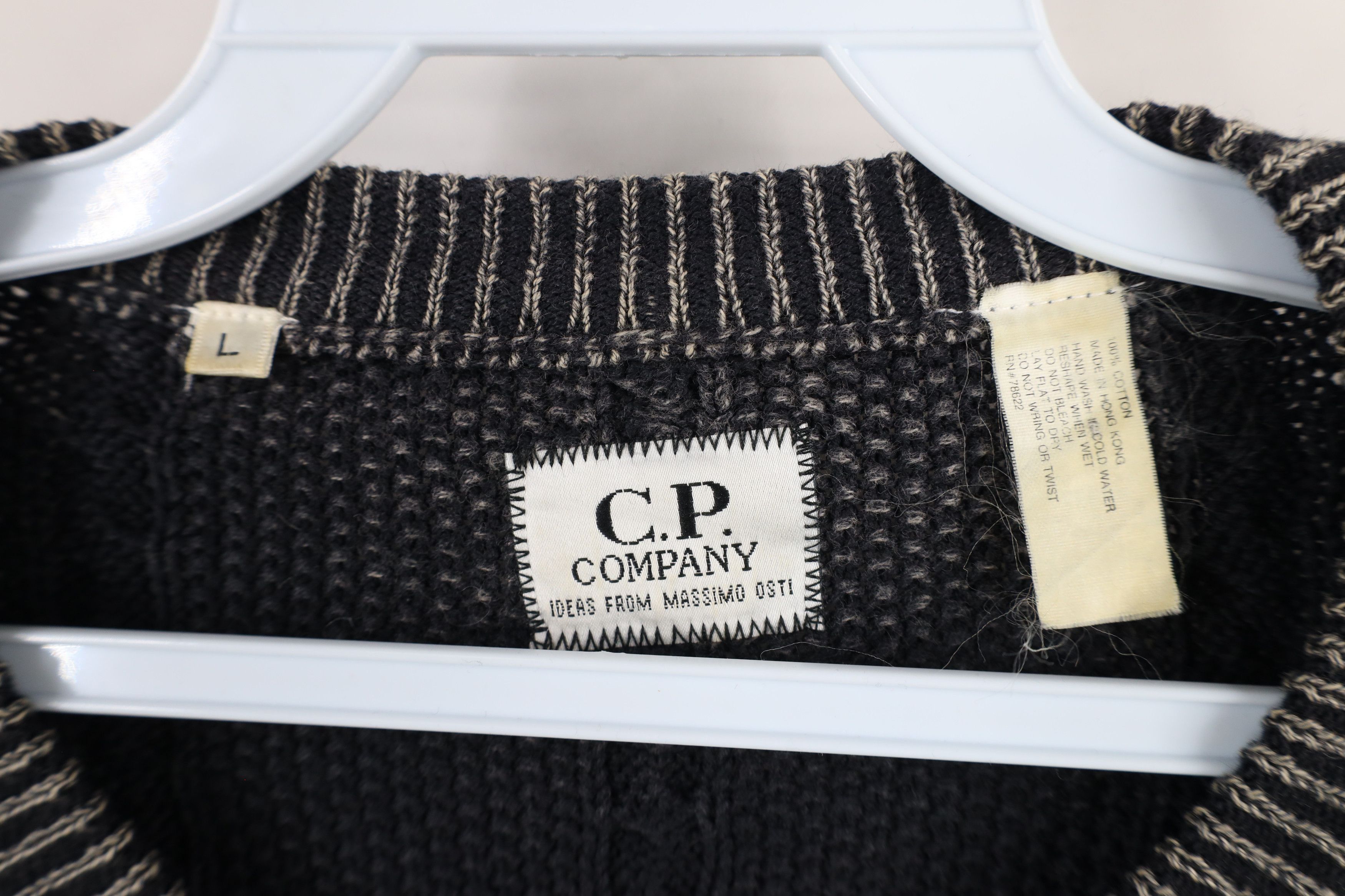Vintage Vintage 90s CP Company Massimo Osti Cable Knit Sweater Size US L / EU 52-54 / 3 - 11 Thumbnail
