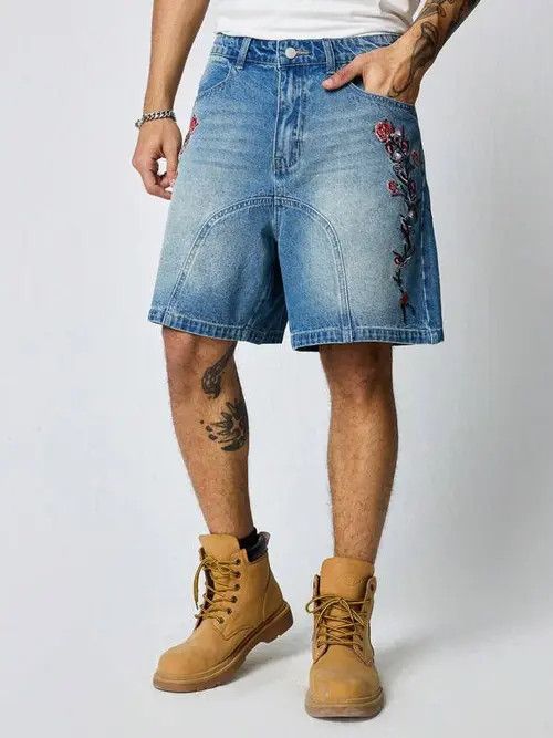 Jean Etsuko x Miyu FLORAL vintage Y2K jeans denim shorts Size US 32 / EU 48 - 5 Thumbnail