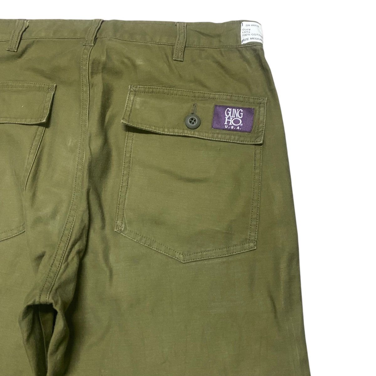 Japanese Brand Gung Ho Sateen Military Fatigue Pants Size US 33 - 11 Thumbnail