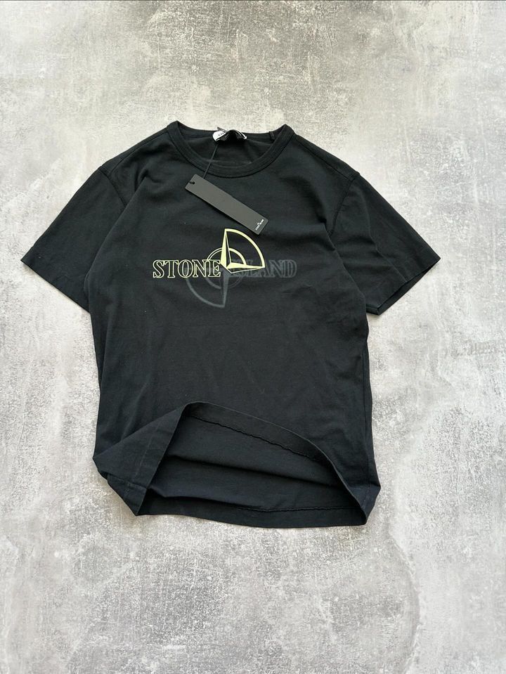 image of Stone Island Big Logo T-Shirt in Black, Men's (Size Small)