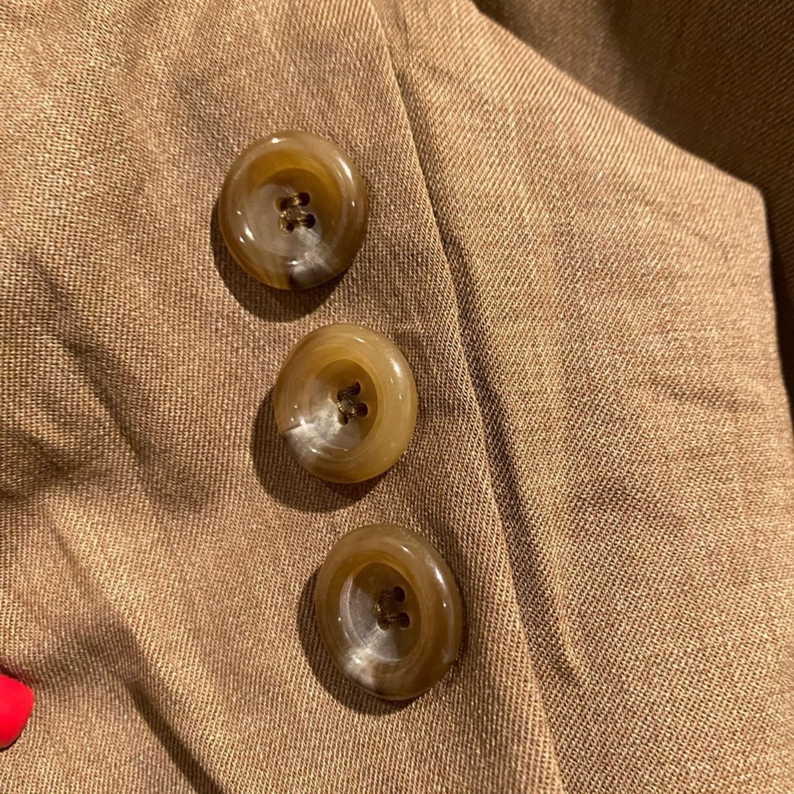 Designer LAFAYETTE 148 NY Brown Virgin Wool Pointed Collar Blazer 12 Size XL / US 12-14 / IT 48-50 - 5 Thumbnail