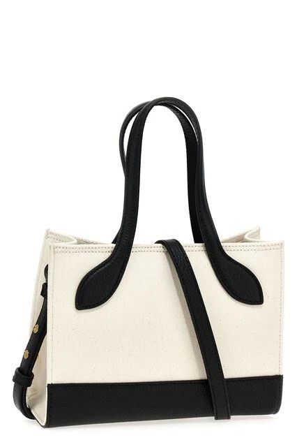Bally BALLY Black/White Canvas Top Handle Bag New Size ONE SIZE - 2 Thumbnail
