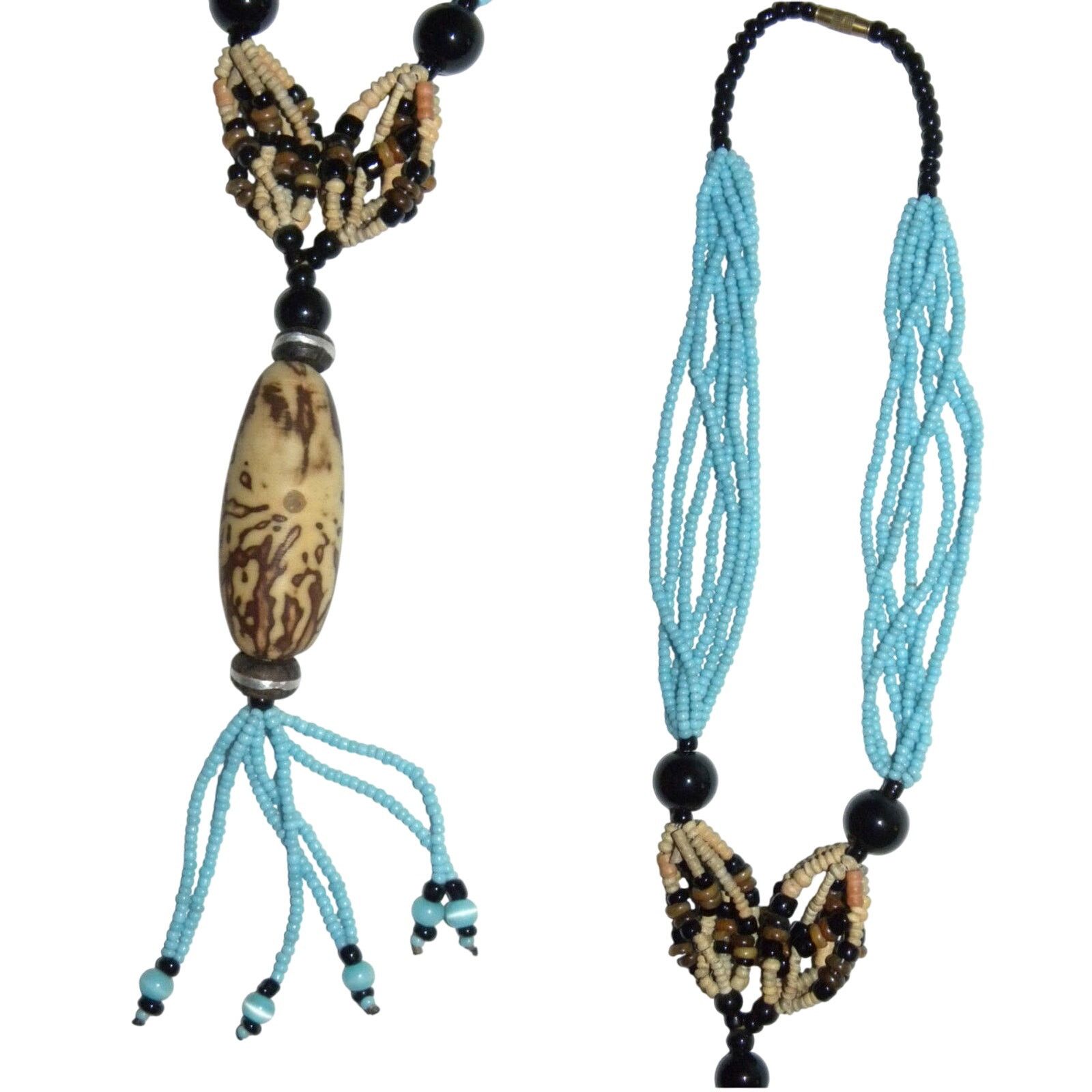 Jewelry × Vintage 90s Y2K Necklace Choker Mixed Turquoise Beads Southwestern Size ONE SIZE - 5 Thumbnail
