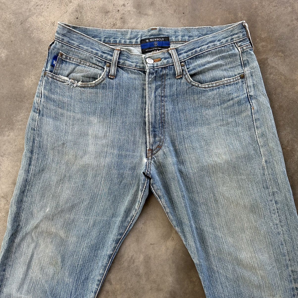 Japanese Brand W33🔥Vintage R.Newbold Distressed Faded Denim Jean Pant Size US 33 - 3 Thumbnail