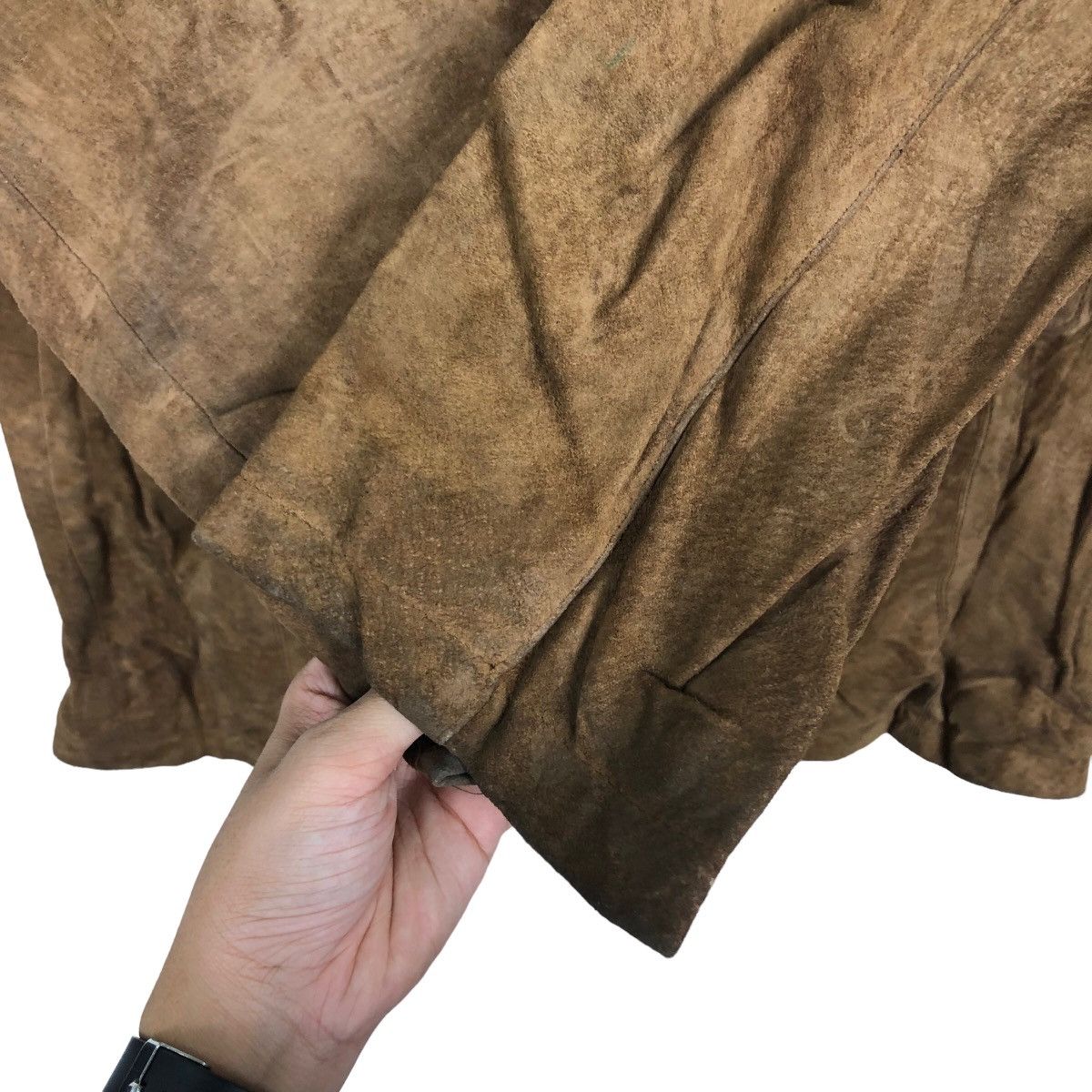 Japanese Brand 🔥90’s Leather Jacket Enjoy Issey Miyake Japan Double Breast Size US L / EU 52-54 / 3 - 11 Thumbnail