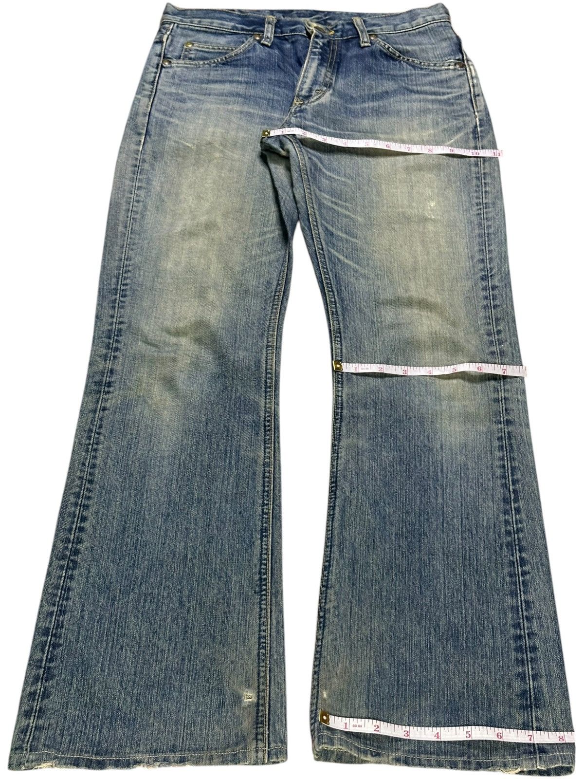 Japanese Brand × Lee Vintage Lee Sick Mud Wash Distressed Bootcut Flare Jeans Size US 29 - 15 Thumbnail