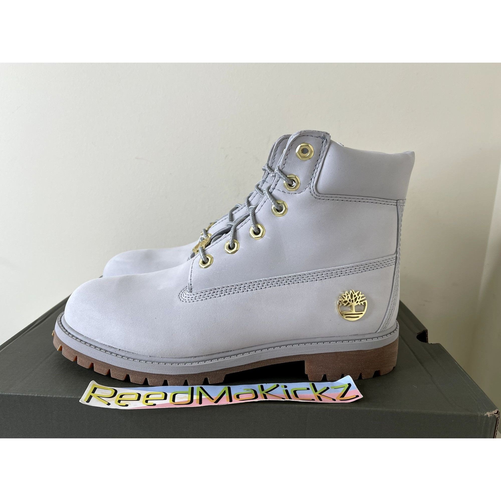 Timberland Timberland Boots 6 inch Light Grey Nubuck Kids 5.5Y Size US 5.5 / EU 38 - 1 Thumbnail