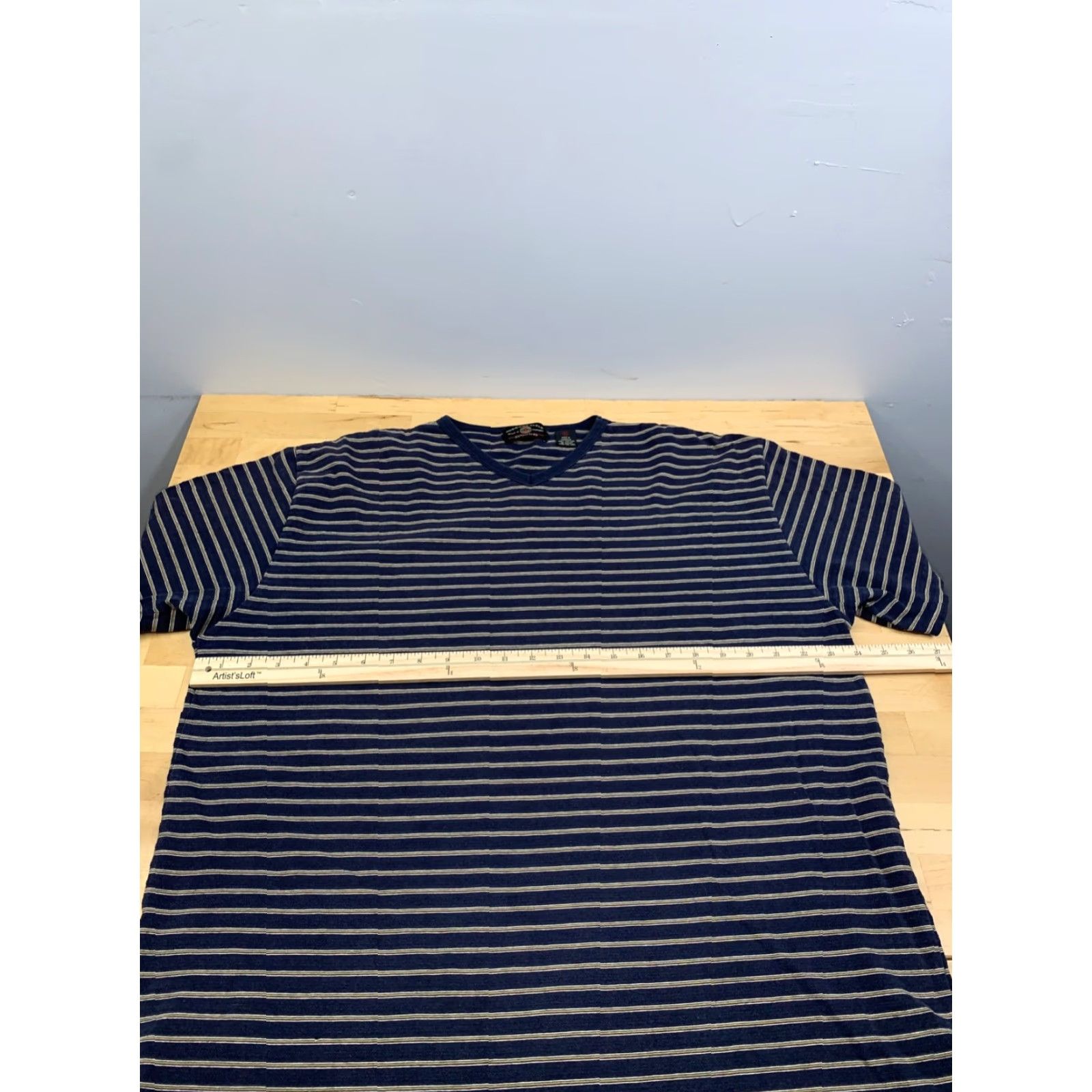 American Eagle Outfitters VINTAGE American Eagle Shirt Mens XL Blue Striped V Neck Casual Size US XL / EU 56 / 4 - 4 Thumbnail