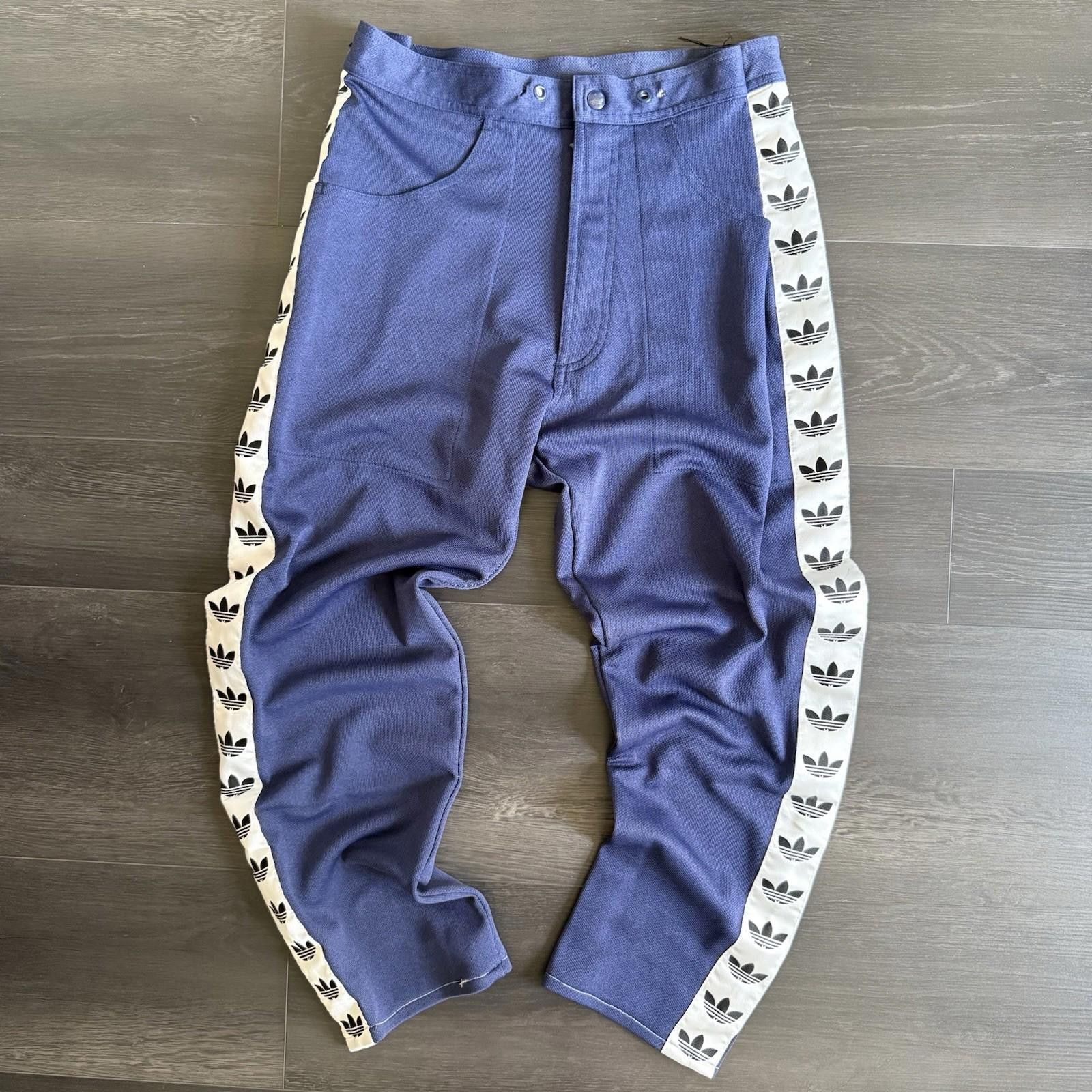 Adidas Vintage 90s Rare Adidas Track Pants Sweatpants Navy Size US 28 / EU 44 - 2 Thumbnail