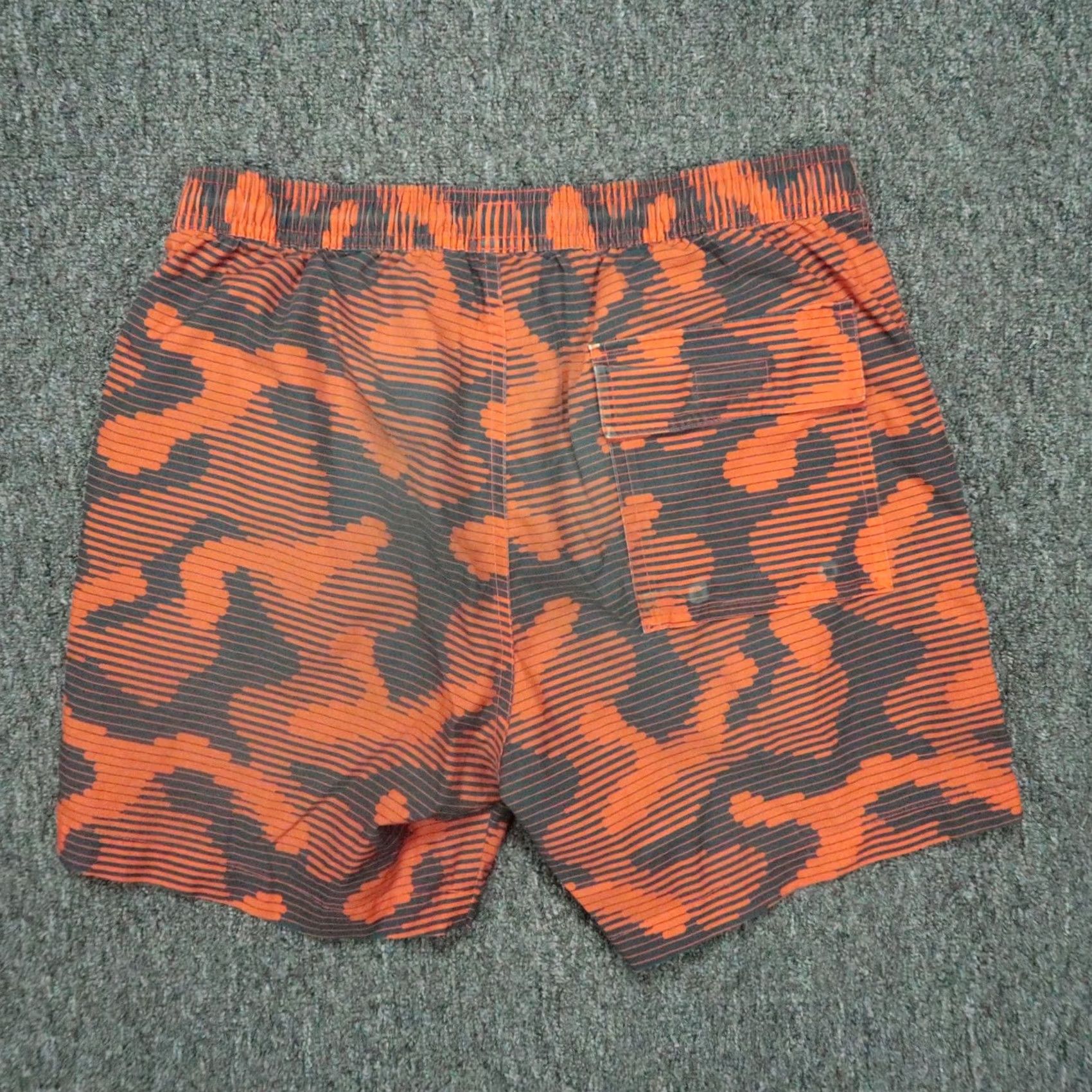 Psycho Bunny Psycho Bunny Swim Trunks Mens Small Orange Gray Camo Lined Shorts Size US 29 - 6 Thumbnail