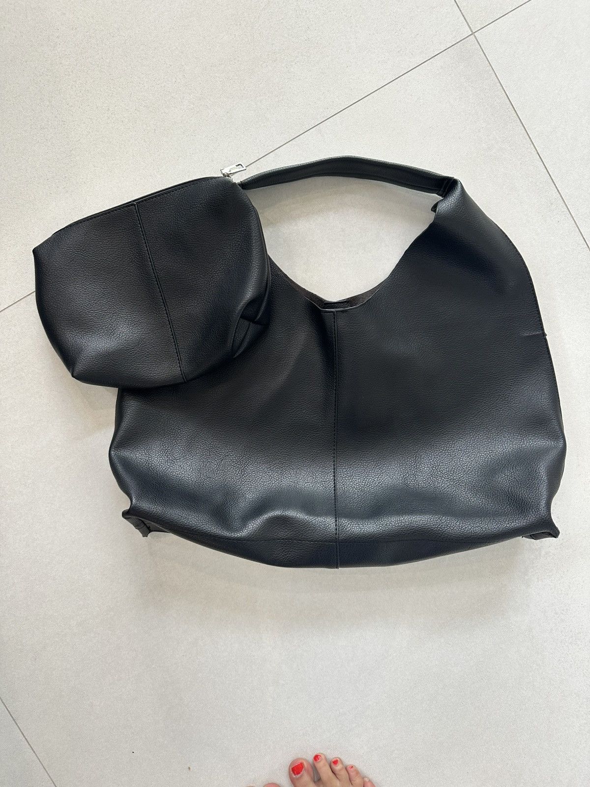 Other Tote Slouchy Bag and Pouch PU Leather Tote Bag Large Size ONE SIZE - 5 Thumbnail