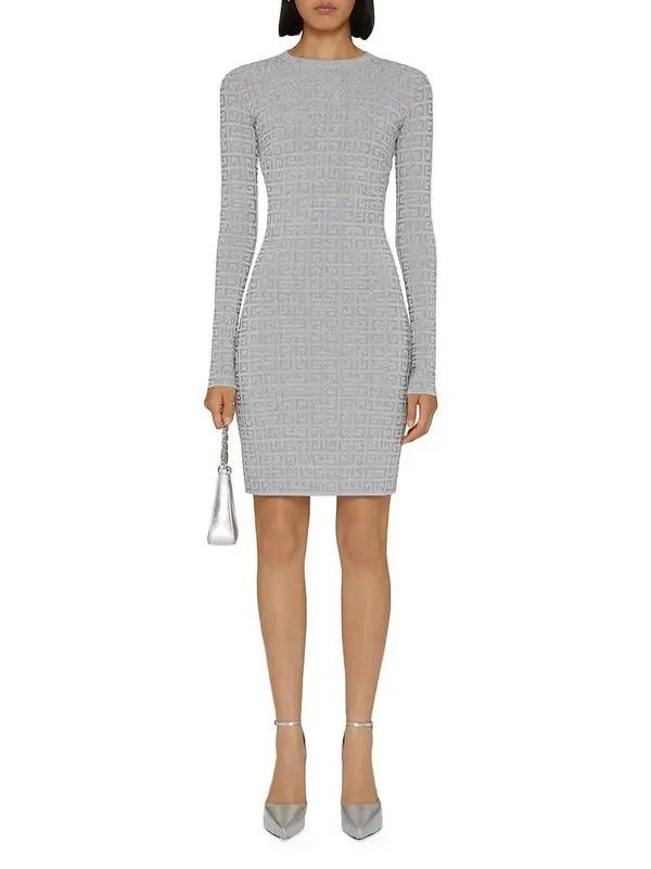 Givenchy o1loc1c0824 Dress in Silver Size L / US 10 / IT 46 - 2 Thumbnail