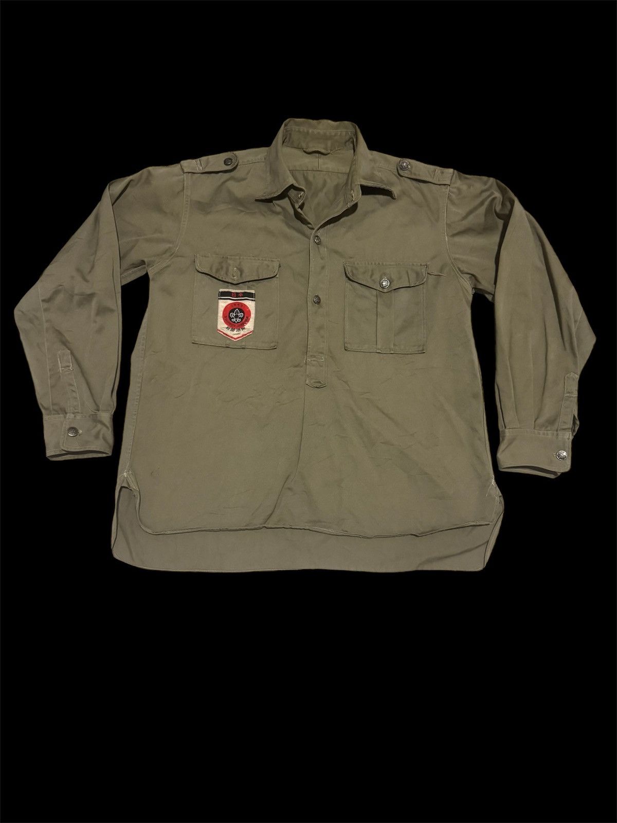 Other × Vintage True Vtg 🇯🇵! 1959 Boy Scout Uniform Japan L/S Shirt Size US L / EU 52-54 / 3 - 1 Thumbnail