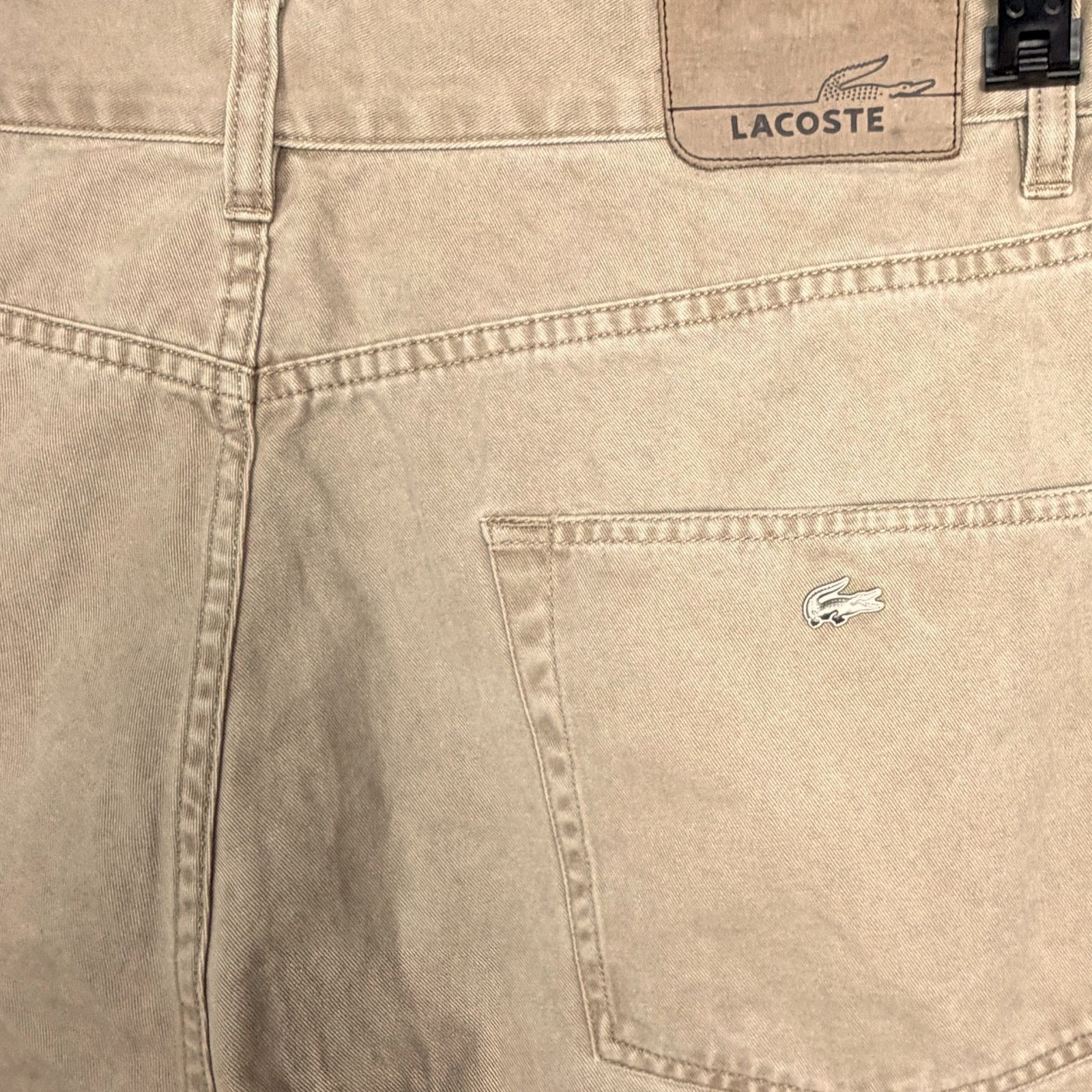 Lacoste Lacoste Men's EU 46 US 36x33 Khaki Tan Straight Leg Jeans Size US 36 / EU 52 - 9 Thumbnail