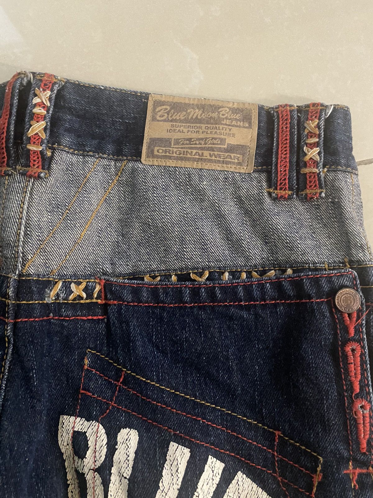 Japanese Brand × Vintage Blue Moon Blue Fatigue Surf Jeans Size US 29 - 8 Thumbnail