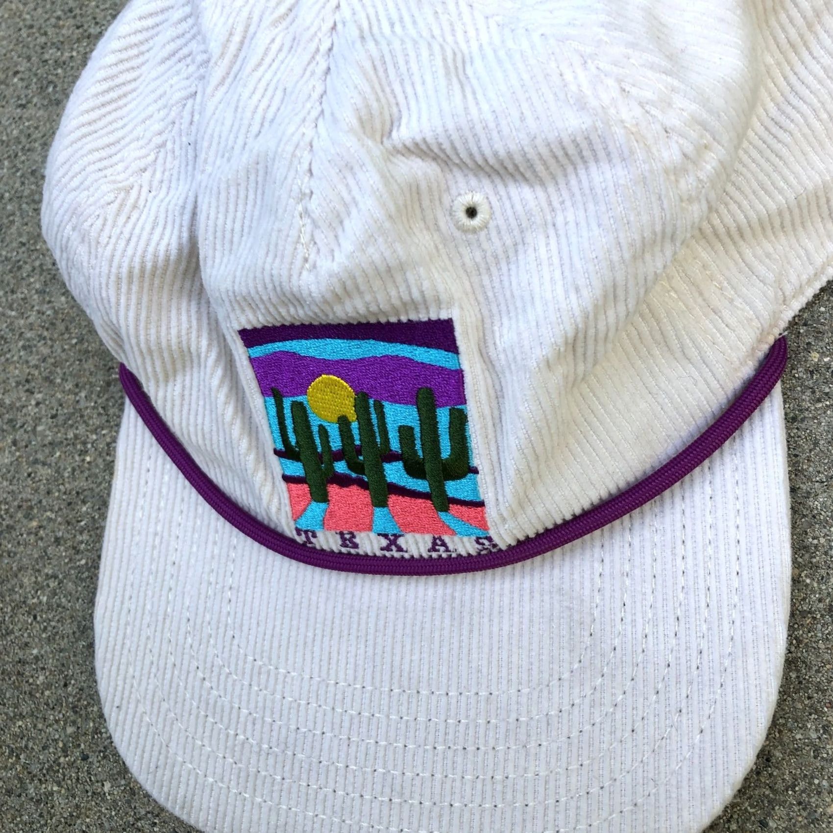 Vintage MIGHTY FINE Texas Corduroy Hat Cap Adjustable Beige Men's Size ONE SIZE - 4 Thumbnail