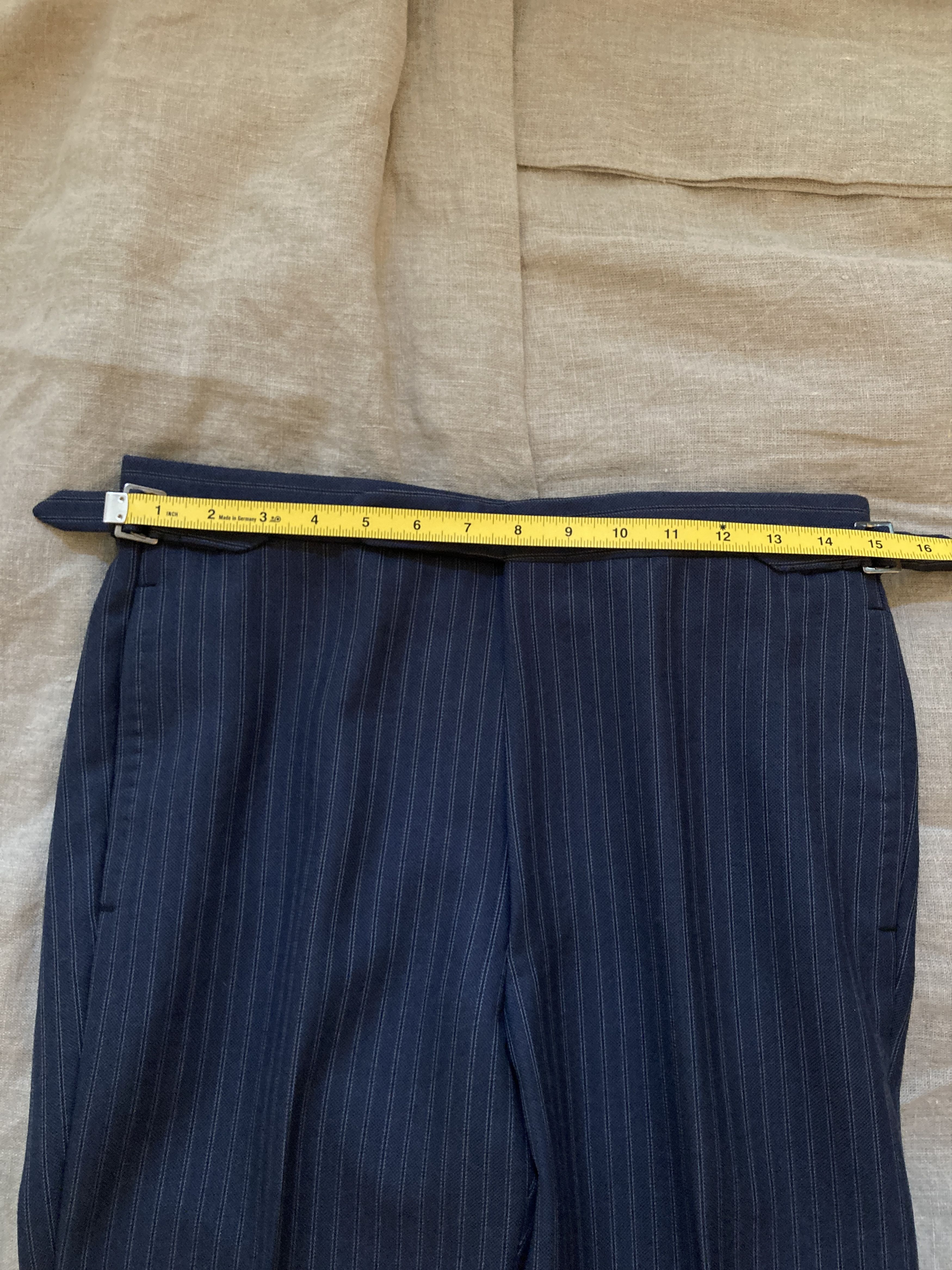 HUSBANDS Husbands Paris - DOUBLE-BREASTED HOPSACK WOOL SUIT Size 38R - 17 Thumbnail