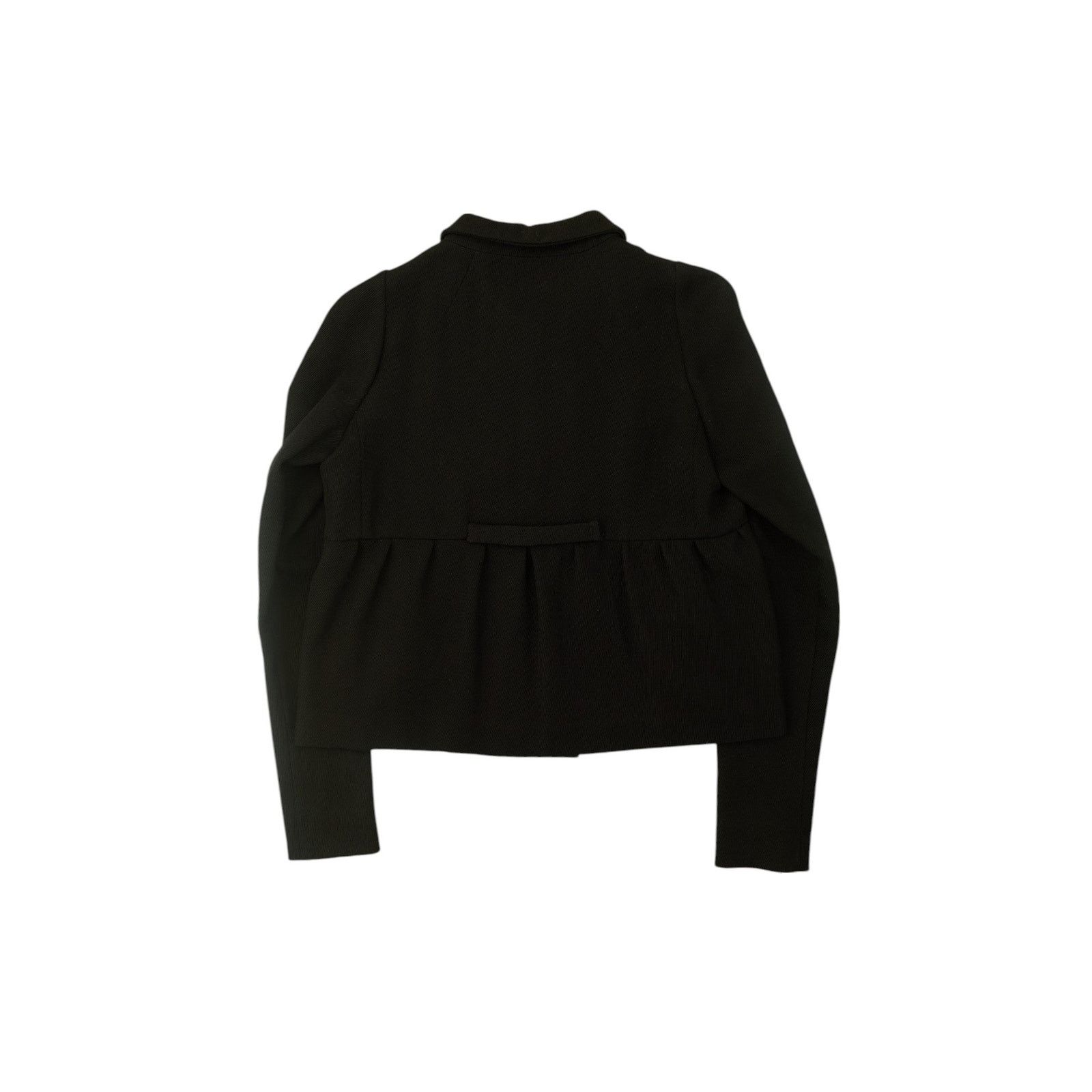 Miu Miu F/W 2007 Black Wool Silk Jacket Size L / US 10 / IT 46 - 2 Thumbnail