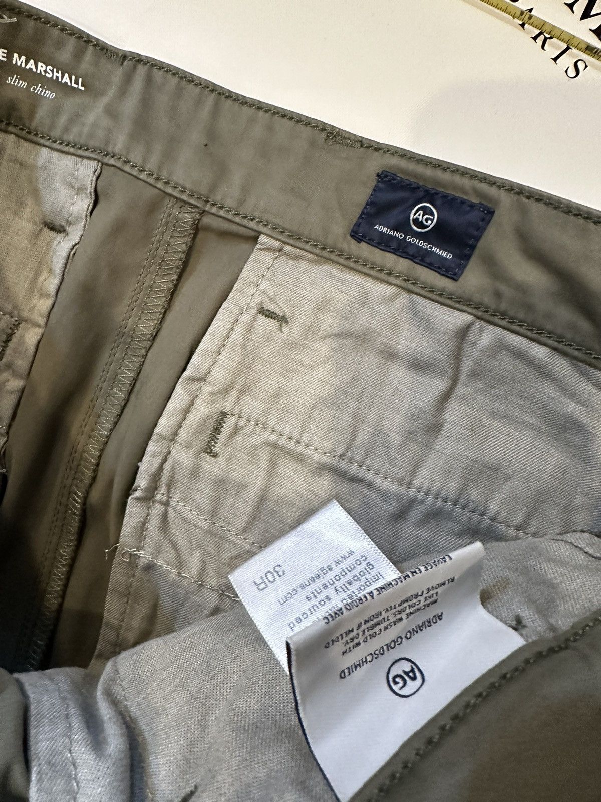 AG Adriano Goldschmied Olive pants AG Size US 31 - 5 Thumbnail