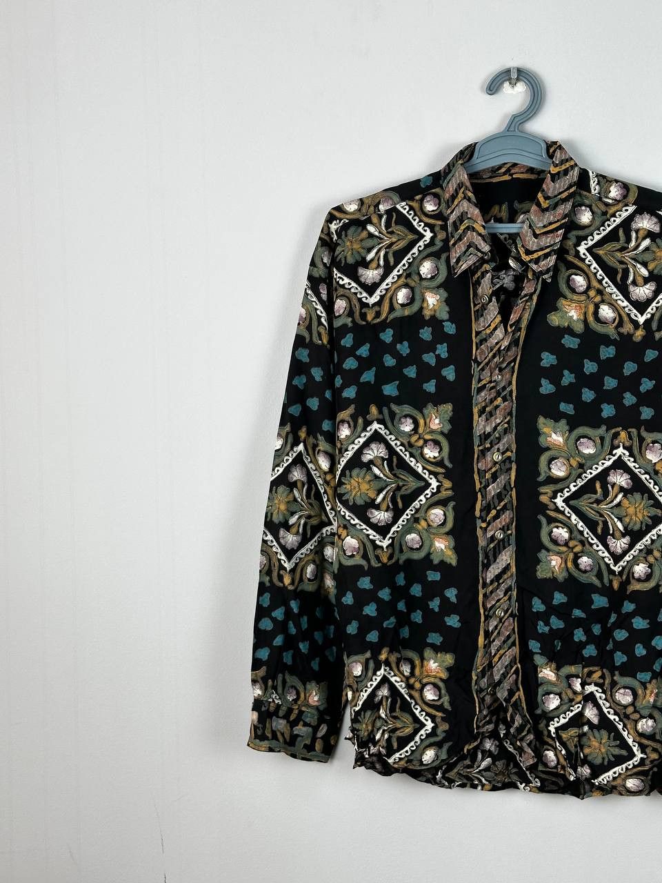 Designer Vintage Luxury Printed Summer Avant Garde Viscose Shirt Size US L / EU 52-54 / 3 - 2 Thumbnail