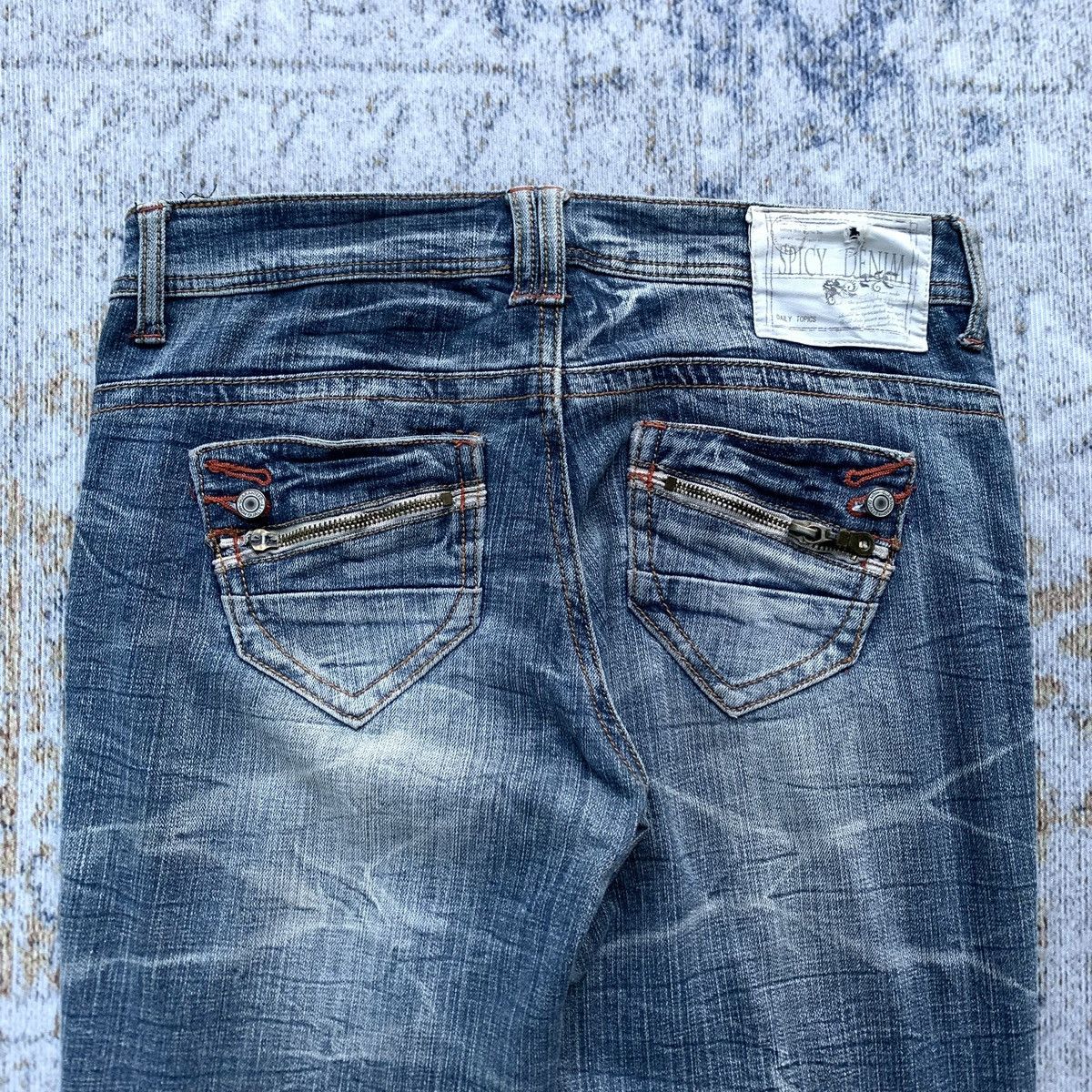 Japanese Brand × Vintage Y2K Rare Japanese Brand Theoria Distressed Flared Jeans Size 30" / US 8 / IT 44 - 6 Thumbnail