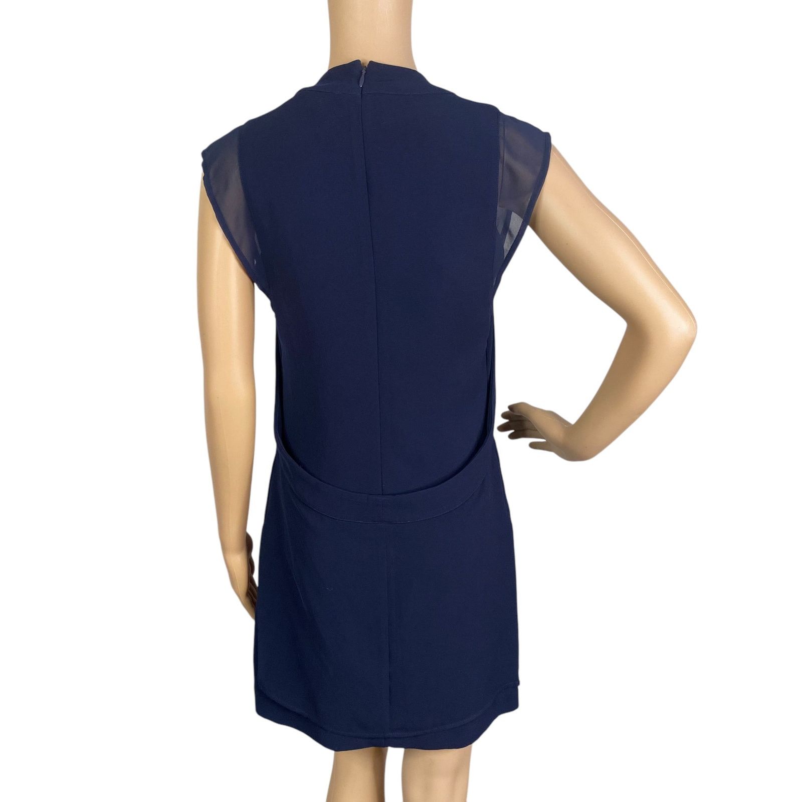 The Kooples The Kooples Navy Blue Cut Out Sheath Mini Dress SZ S Size S / US 4 / IT 40 - 6 Thumbnail