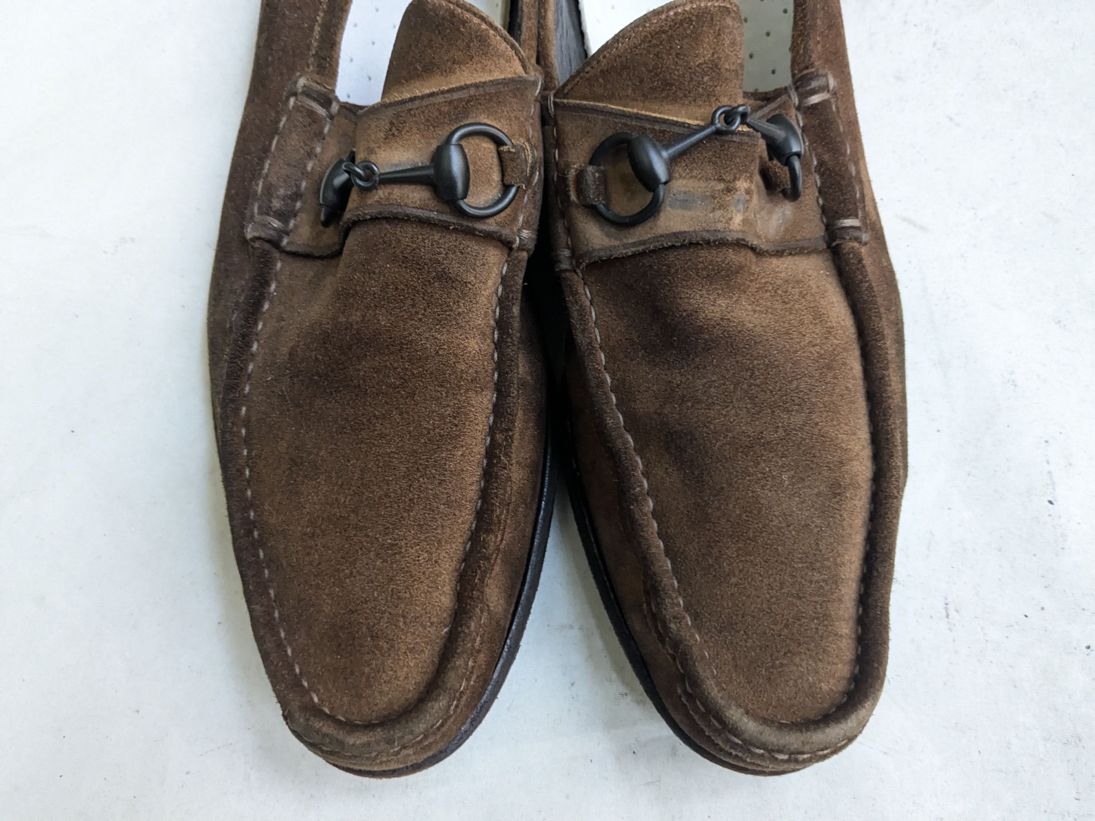 Gucci Gucci Horsebit Loafers Brown Suede Leather 11.5 D Buckle Size US 11.5 / EU 44-45 - 3 Thumbnail