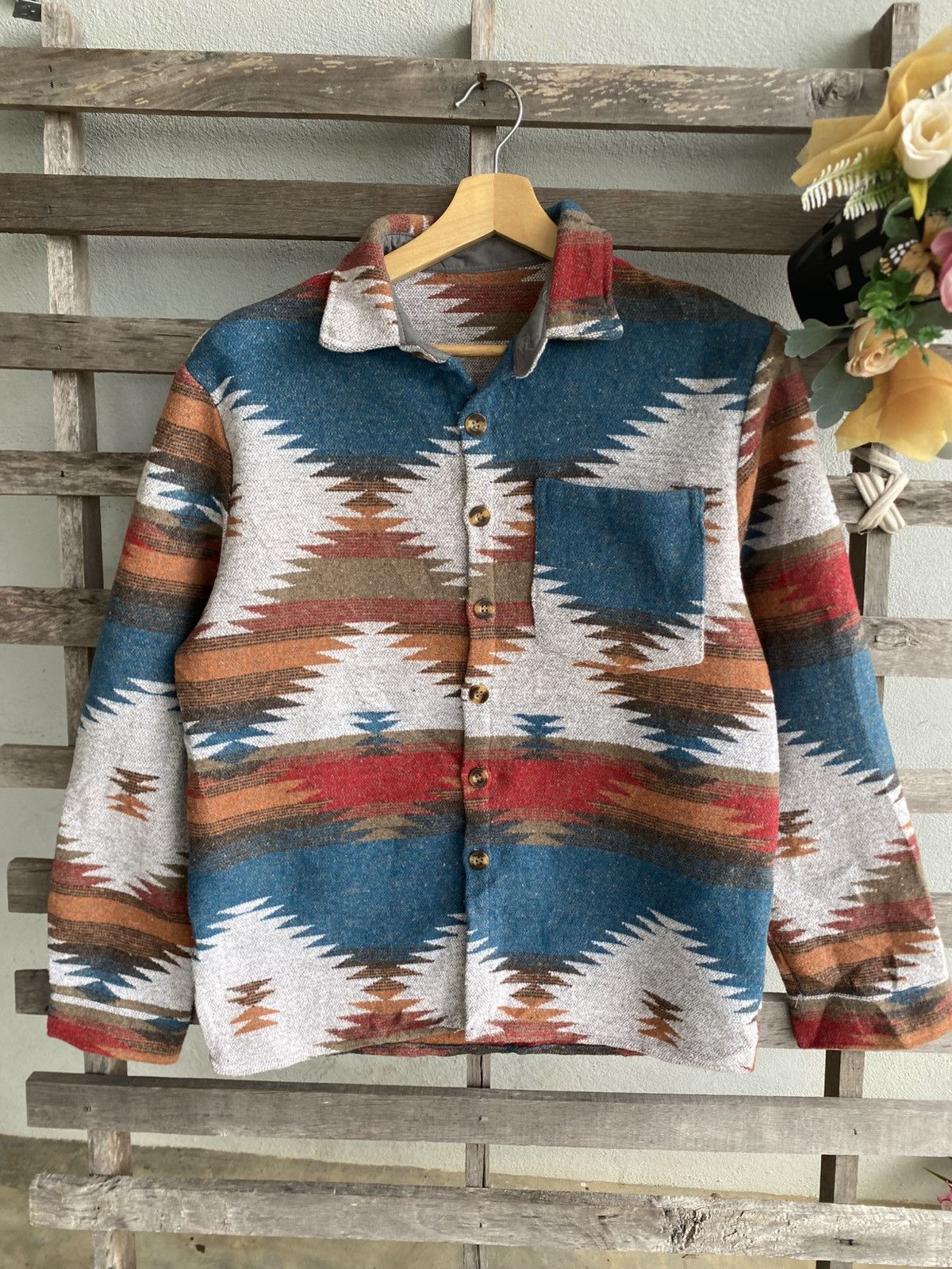 Japanese Brand Vintage Y2K Navajo Aztec Wool Jacket Size US M / EU 48-50 / 2 - 2 Thumbnail