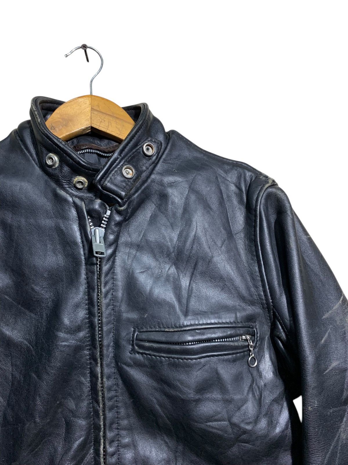 Schott 🔥SCHOTT LEATHER BIKERS JACKETS Size US S / EU 44-46 / 1 - 5 Thumbnail