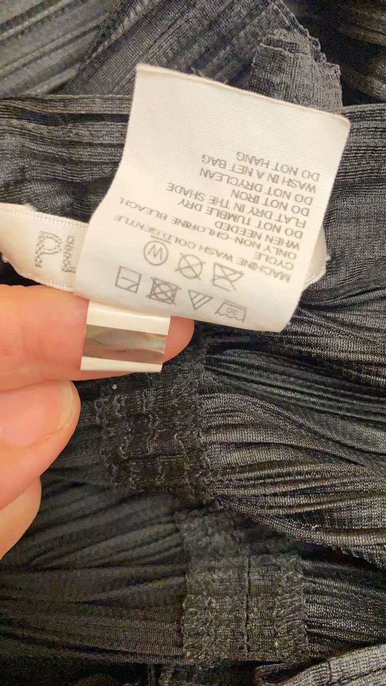 Issey Miyake Issey Miyake size:3 Black horizontal spring straight-leg p Size 31" - 5 Thumbnail