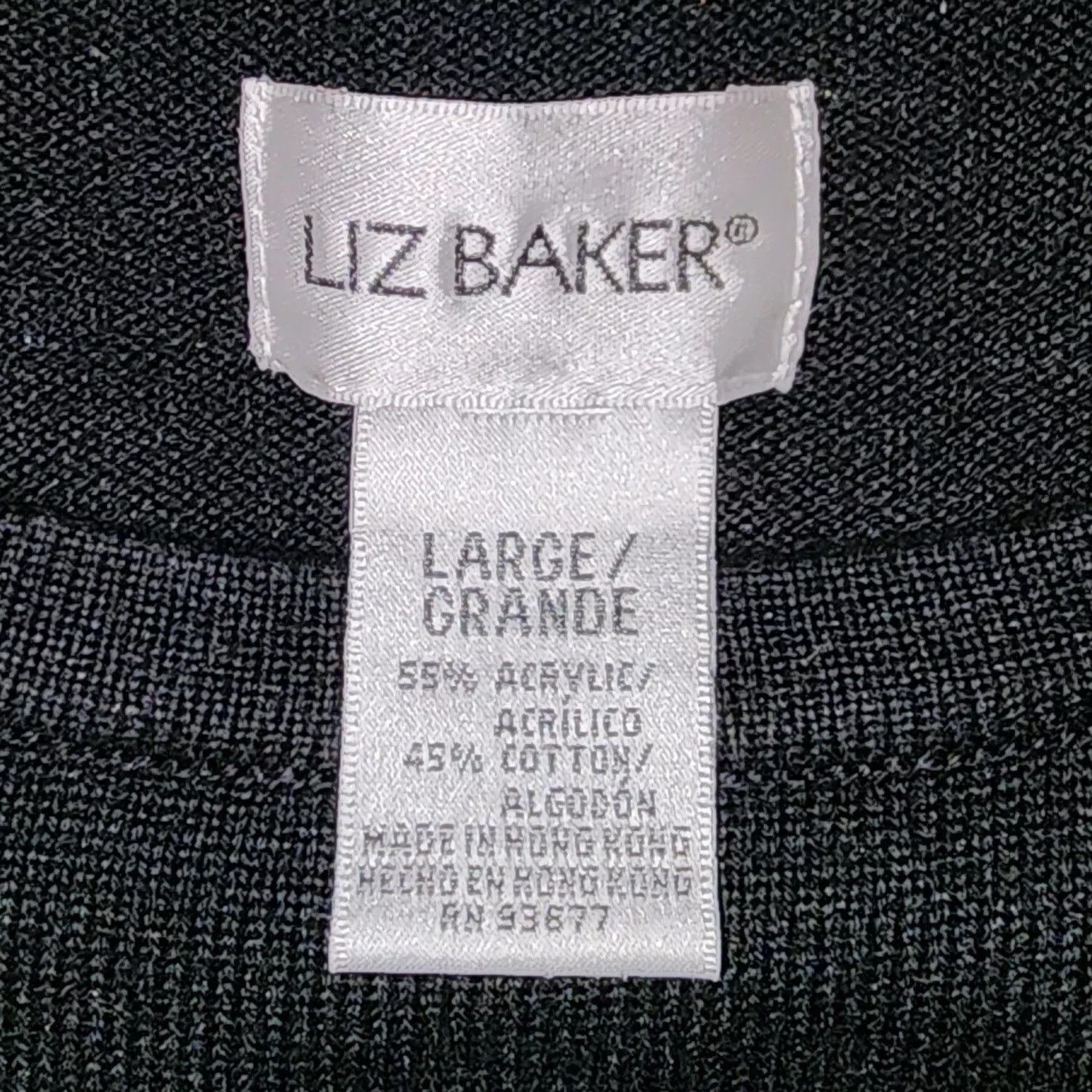 Other Liz Baker Large Short Sleeve Black Sweater Size L / US 10 / IT 46 - 4 Thumbnail