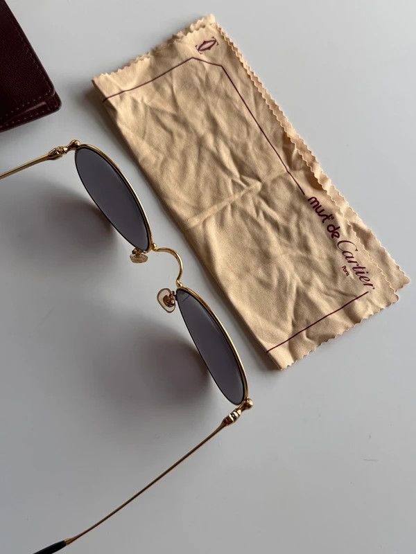 Cartier Cartier Gold 53mm Oval Men's Vintage Sunglasses Size ONE SIZE - 6 Thumbnail