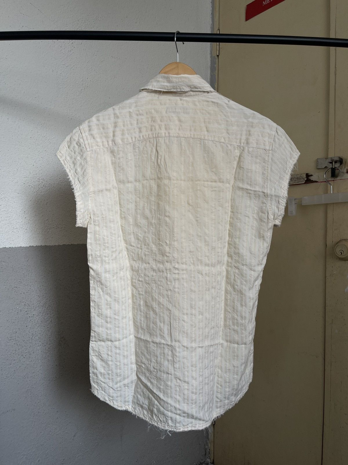 Japanese Brand × Tornado Mart Tornado Mart Distressed Sleeveless Button Shirt Size US M / EU 48-50 / 2 - 3 Thumbnail