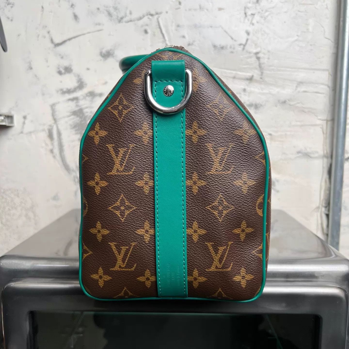 Louis Vuitton LV Monogram Green Trim Keepall 35 Crossbody Bag Size ONE SIZE - 4 Thumbnail